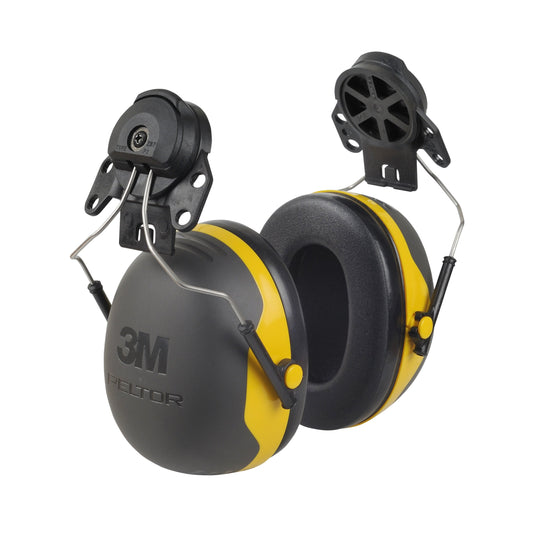 3M PELTOR Ear Muffs, Noise Protection, Hard Hat Attachment, NRR 24 dB, Construction, Manufacturing, Maintenance, Automotive, Woodworking, X2P3E