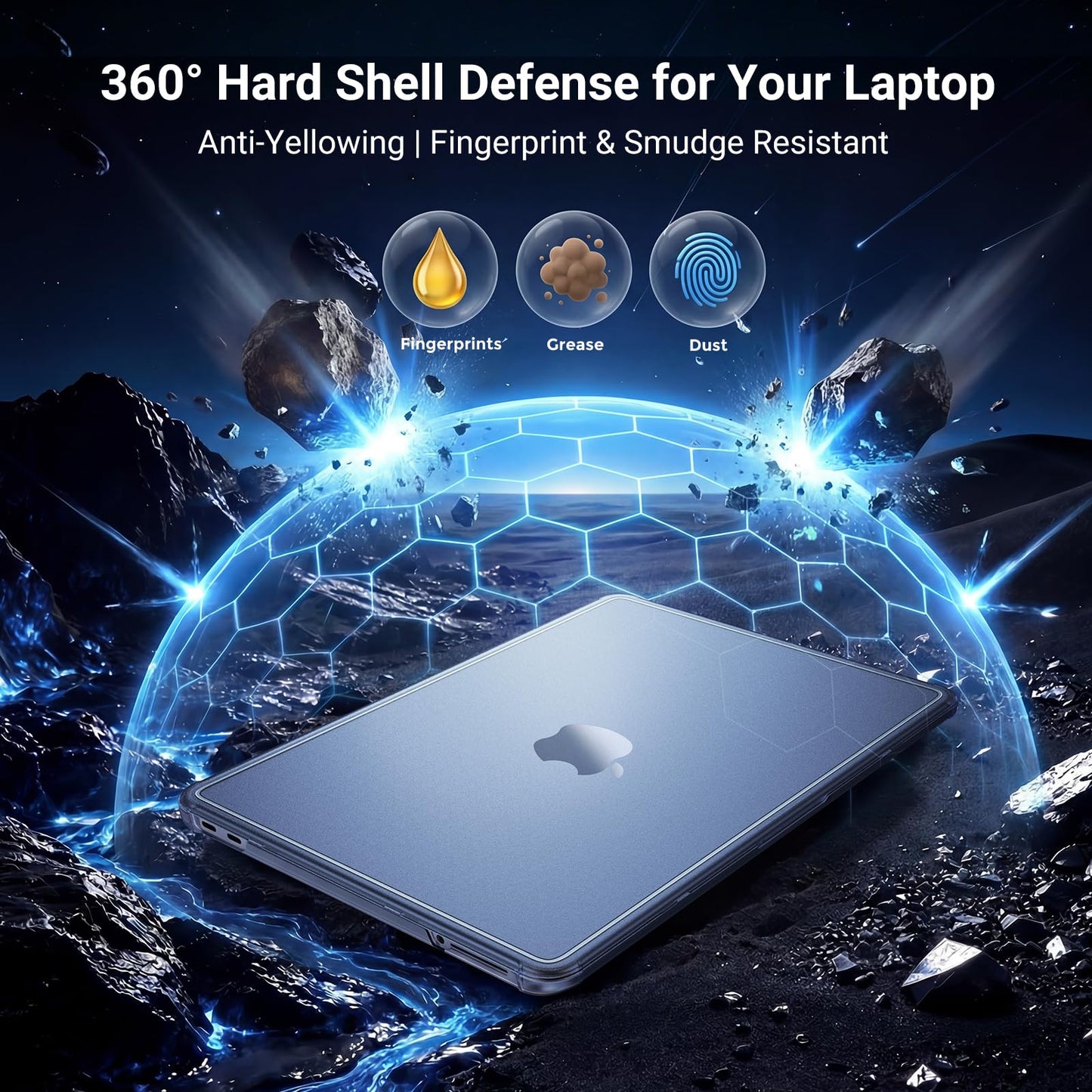 MOSISO Anti-Crack Hard Case Compatible with MacBook Neo 13 inch 2026 Release with A18 Pro Chip Model A3404, 4 in 1 Kit Matte Finish Shell Case Cover with Reinforced Corners, Indigo