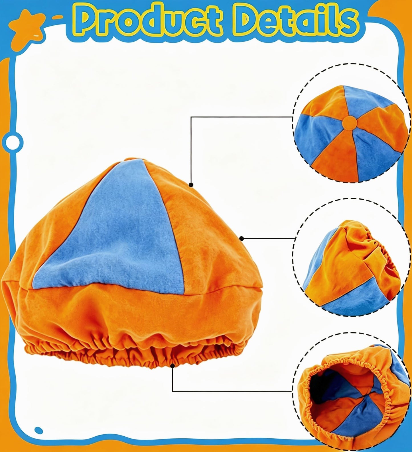 Kids Costume Set - Orange Bow Tie, Suspenders, Hat & Glasses for Dress Up & Halloween | Boys & Girls Roleplay Accessories