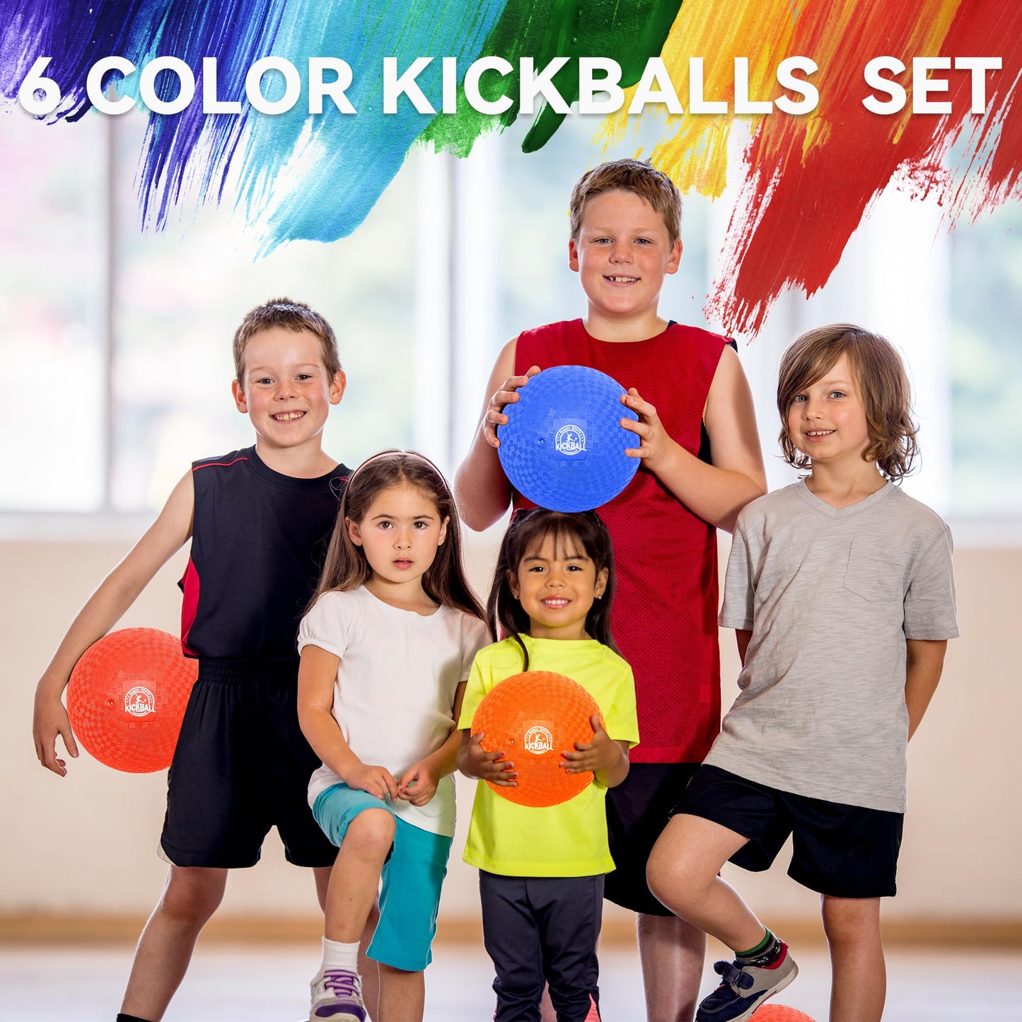 8.5 Inch Kickball Set, Dodgeballs 12 Pack, Playground Balls for Kids&Adults, Bouncy Balls Includes Pump and Storage Bag, Handball for Outdoor & Indoor Games, Boys and Girls Gift with Gift Box