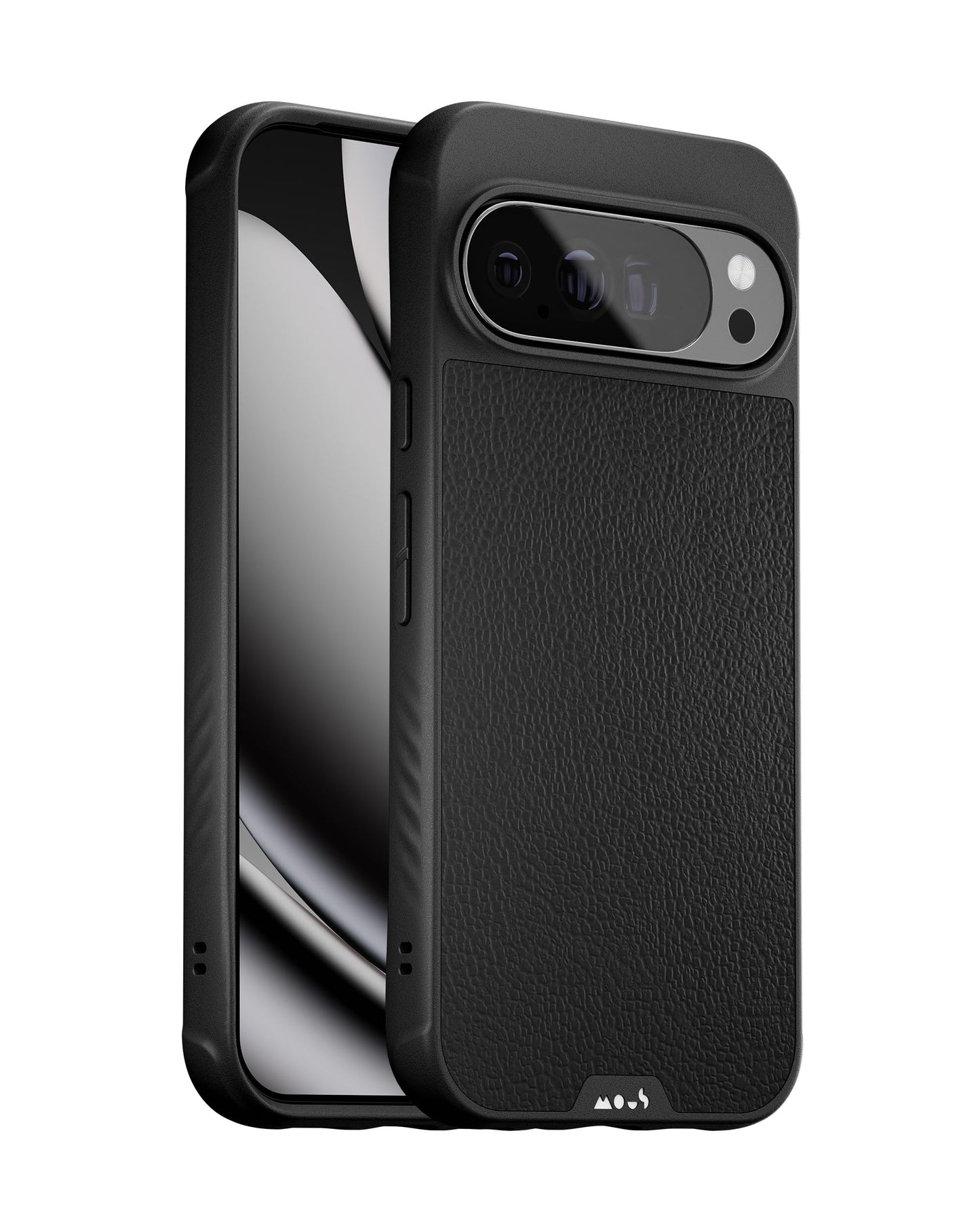 Mous for Google Pixel 10 Pro XL (2025) Case, Compatible with Qi2 MagSafe and Pixelsnap - Limitless - Protective Pixel 10 Pro XL Black Leather Case - Shockproof Phone Cover, Black