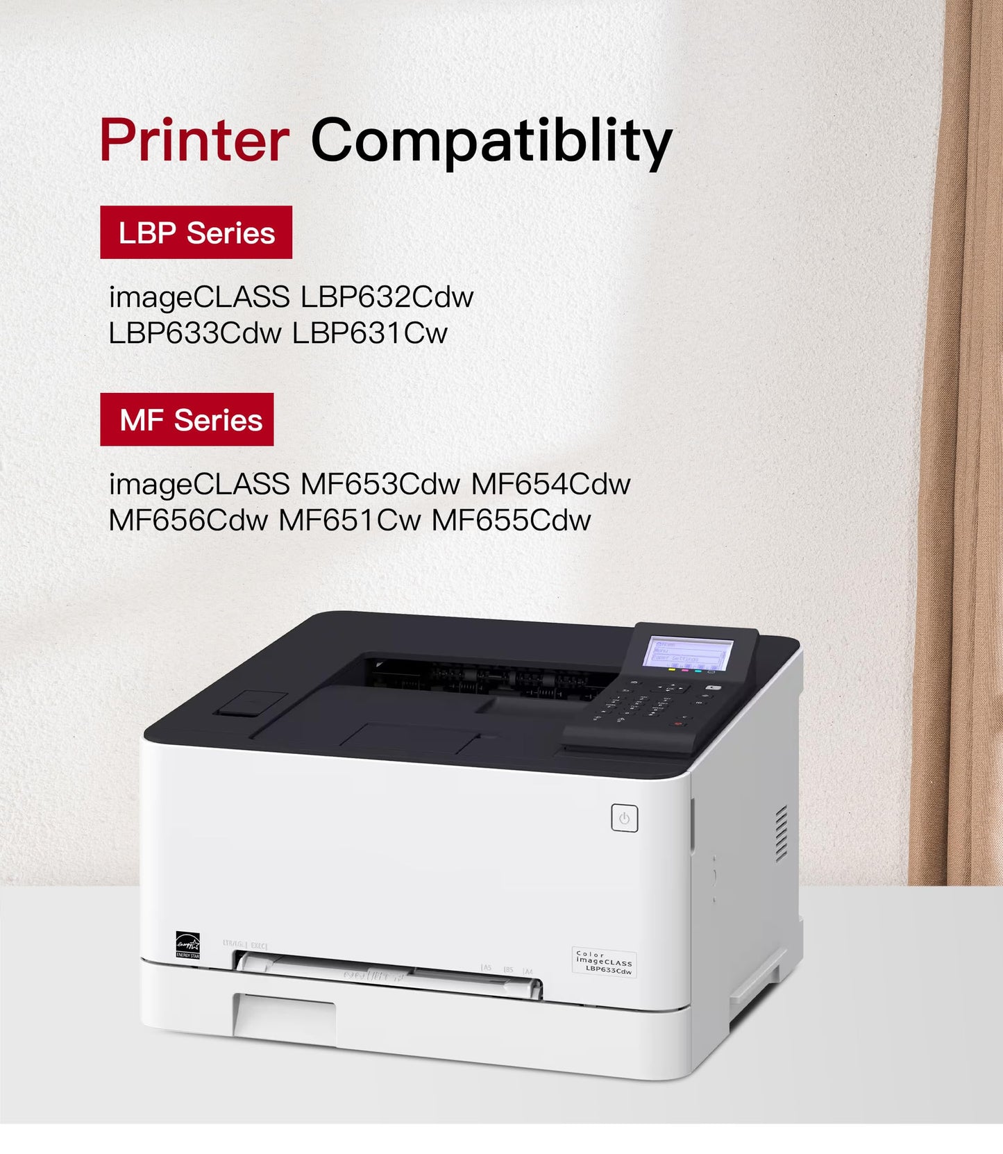 067H Toner Cartridges Compatible Replacement for Canon 067H CRG-067H 067-H Work with Canon imageCLASS LBP632Cdw LBP633Cdw LBP631Cw MF653Cdw MF654Cdw MF656Cdw MF651Cw Printers (4 Pack, Bk/C/M/Y)