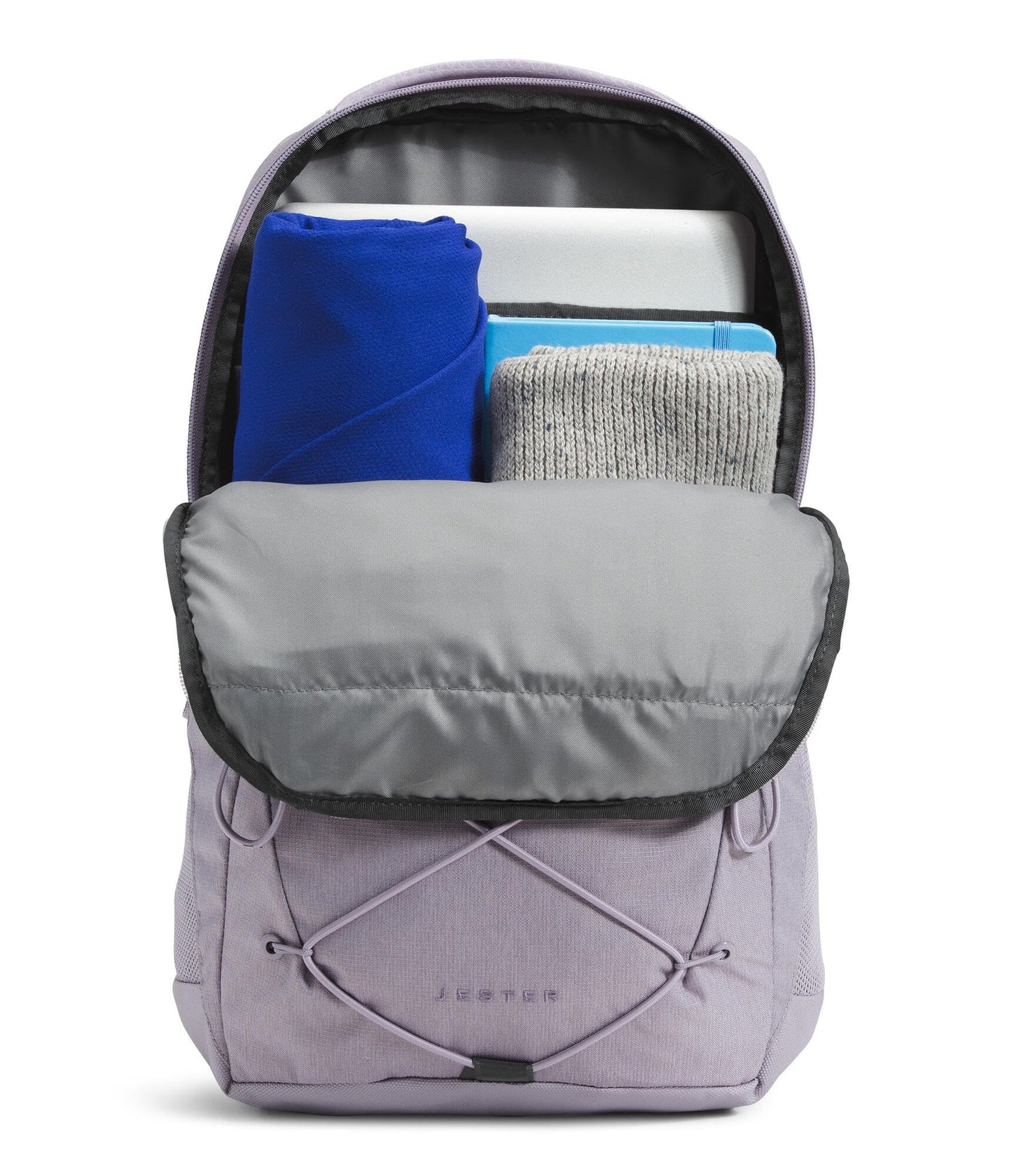 THE NORTH FACE Women's Jester Everyday Laptop Backpack | Commuter Travel Bag with Laptop Sleeve, Water Repellent Finish, Minimal Grey Dark Heather/Minimal Grey-NPF, One Size