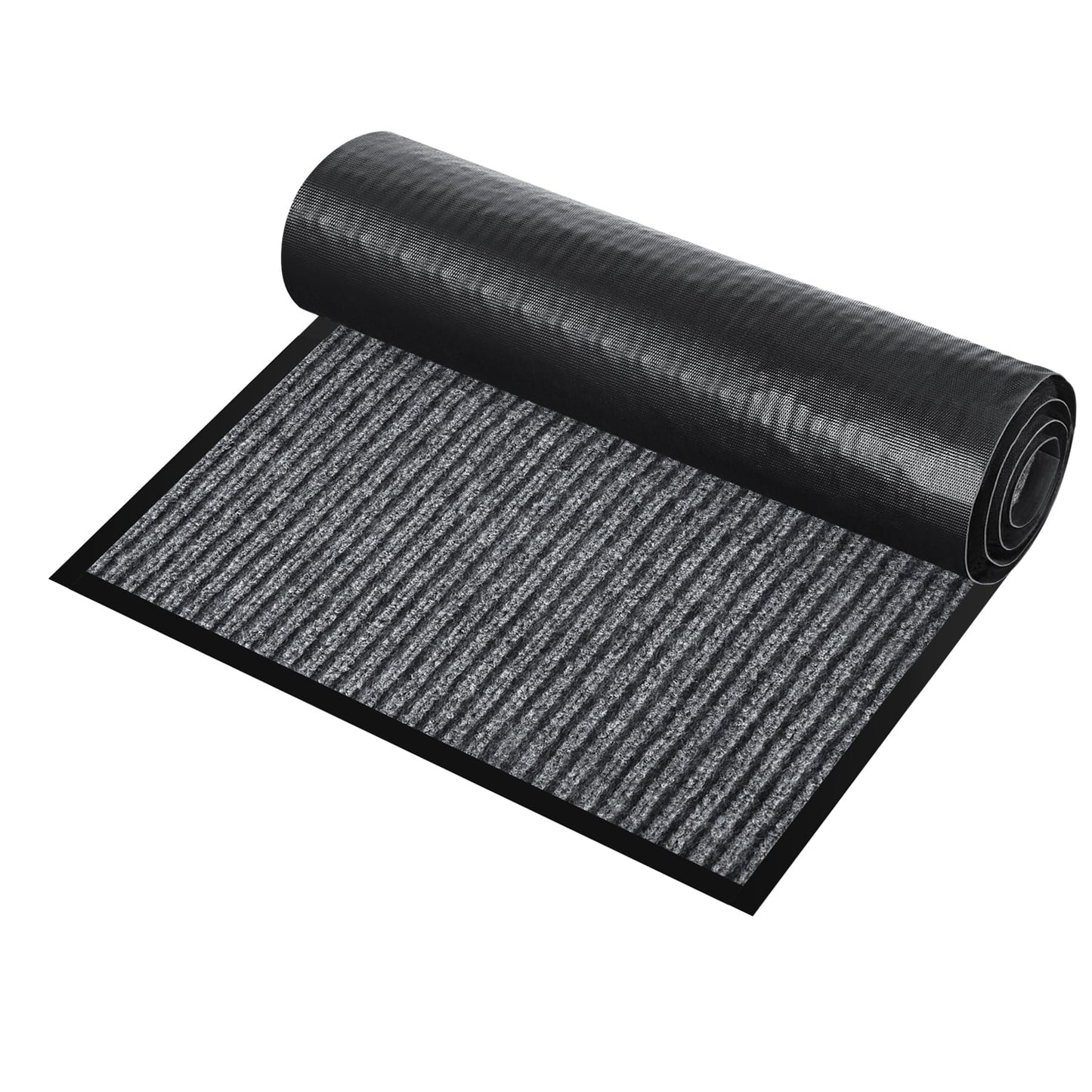 ToLanbbt 3' x 5' Front Door Mat Extra Large Commercial Industrial Rug Heavy Duty Outdoor Indoor Entryway Doormat Low Profile Welcome Entry Door Mat Non Slip Backing for Entrance Home Office, Gray