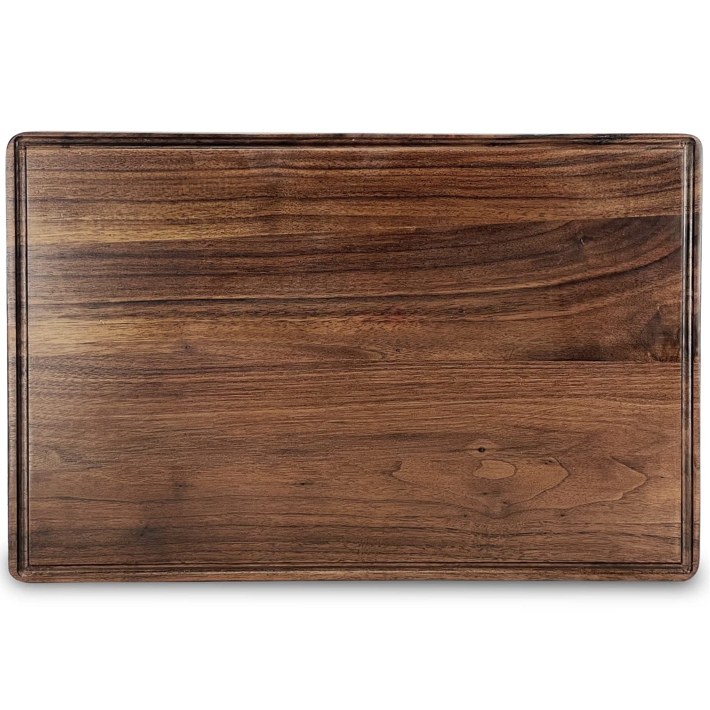 MAGIGO 17 x 11 Inches Rectangle Walnut Wood Cutting Board for Kitchen, Wooden Chopping Board with Juice Grooves