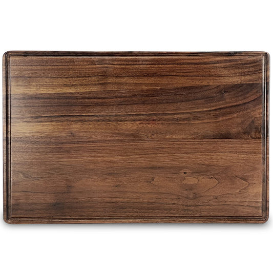 MAGIGO 17 x 11 Inches Rectangle Walnut Wood Cutting Board for Kitchen, Wooden Chopping Board with Juice Grooves