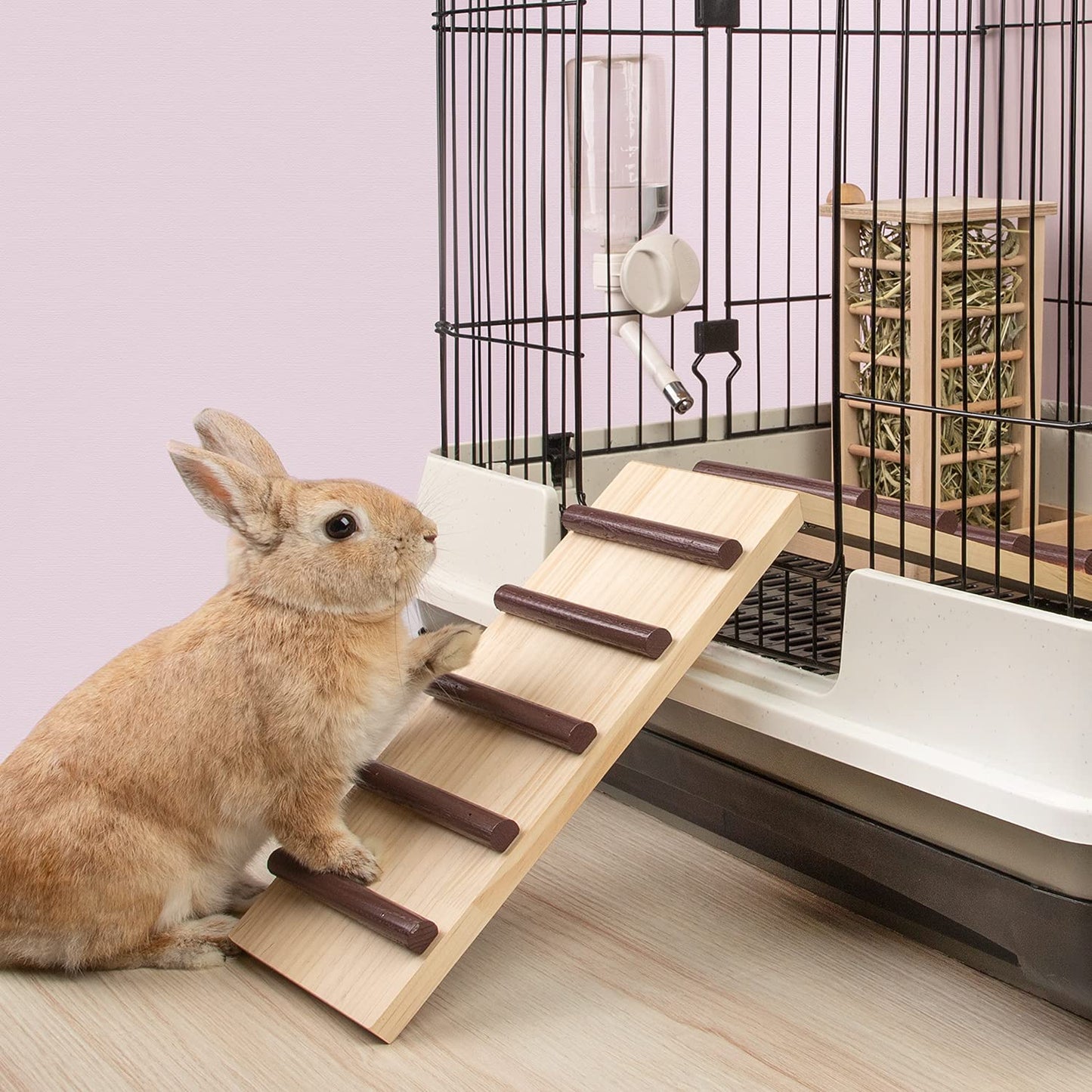Niteangel Wooden Cage Bridge for Rabbits Guinea Pigs and Chinchilla Large Size
