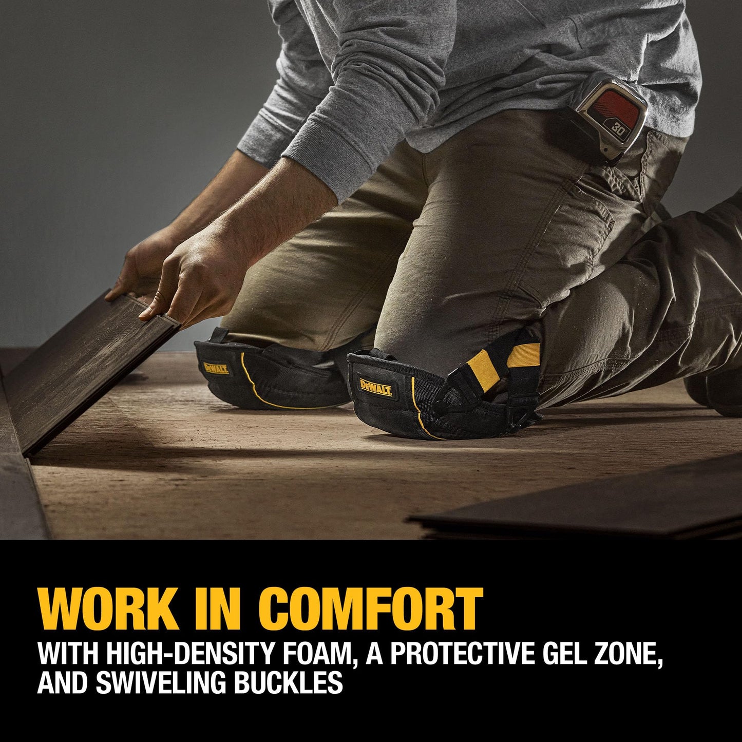 DEWALT Flooring Knee Pads with Comfort Gel, High Density Foam (DWST590014)
