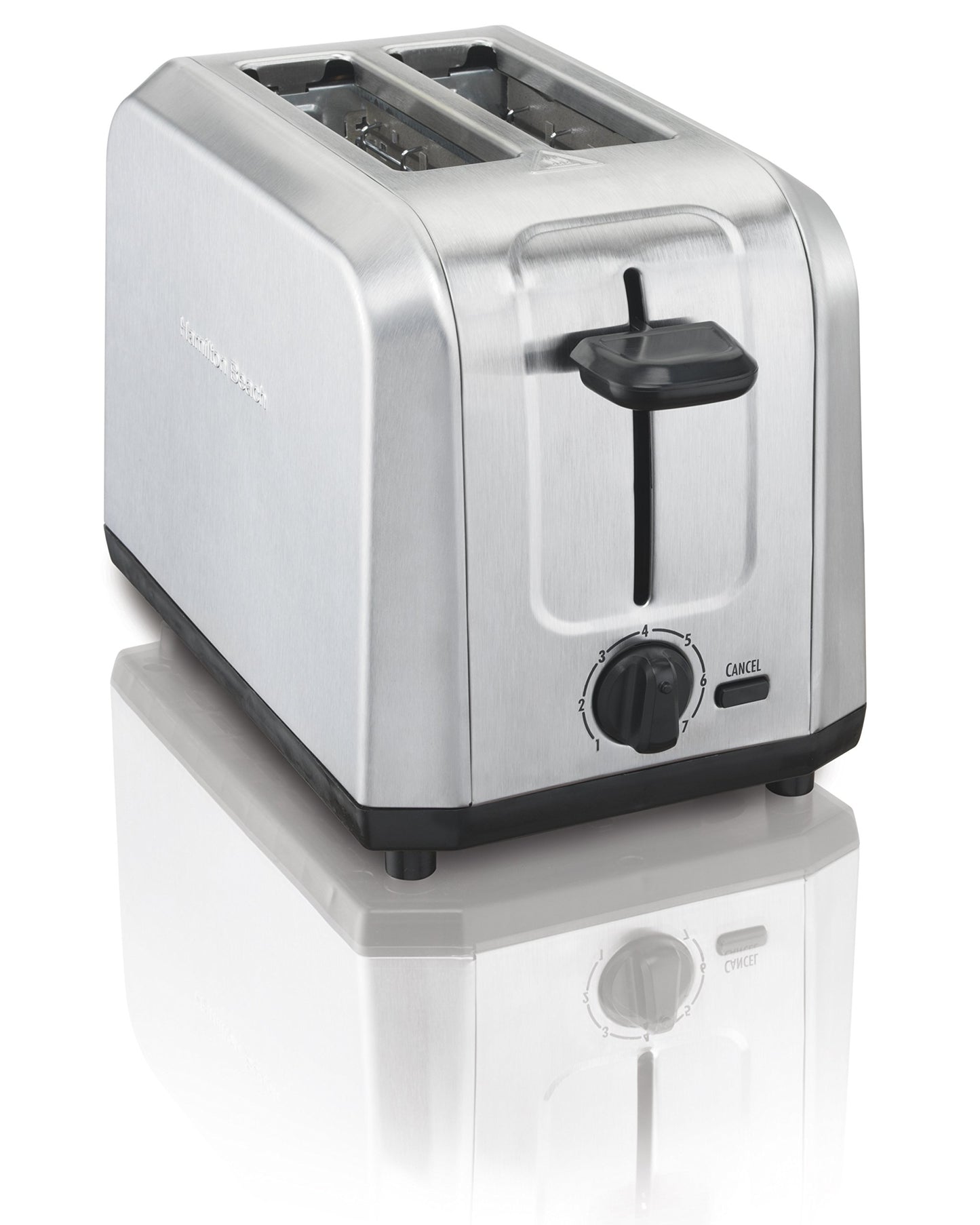 Hamilton Beach 2-Slice Toaster, Stainless Steel, Extra-Wide Slot Toaster with Shade Selector, Toast Boost, Auto Shutoff, Slide-Out Crumb Tray, Cord Wrap, 22910C
