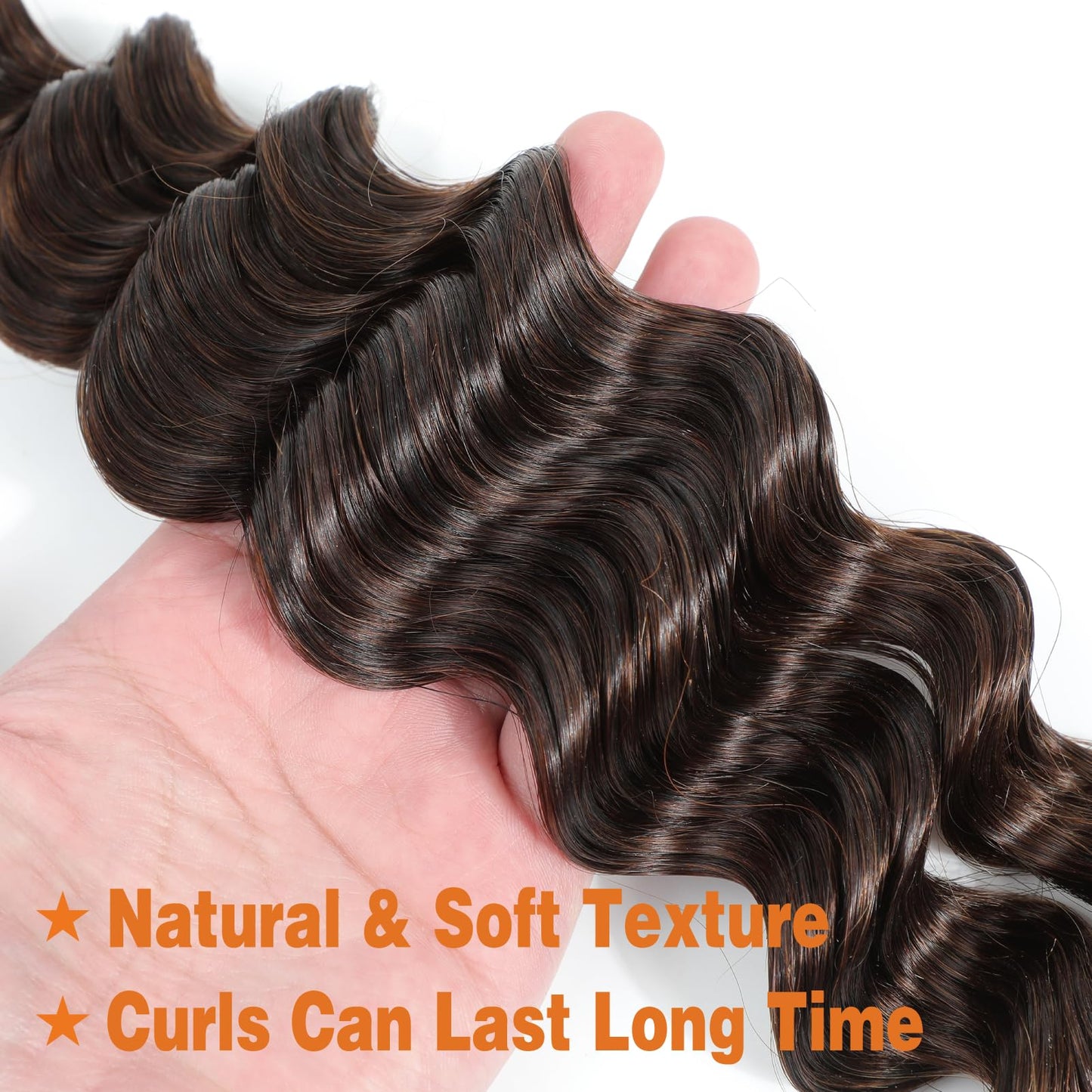 Humistwbiu Deep Wave Human Braiding Hair Micro For Braiding 100% Unprocessed Brazilian No Weft Human Hair 20 Inch （100g, Dark Brown）