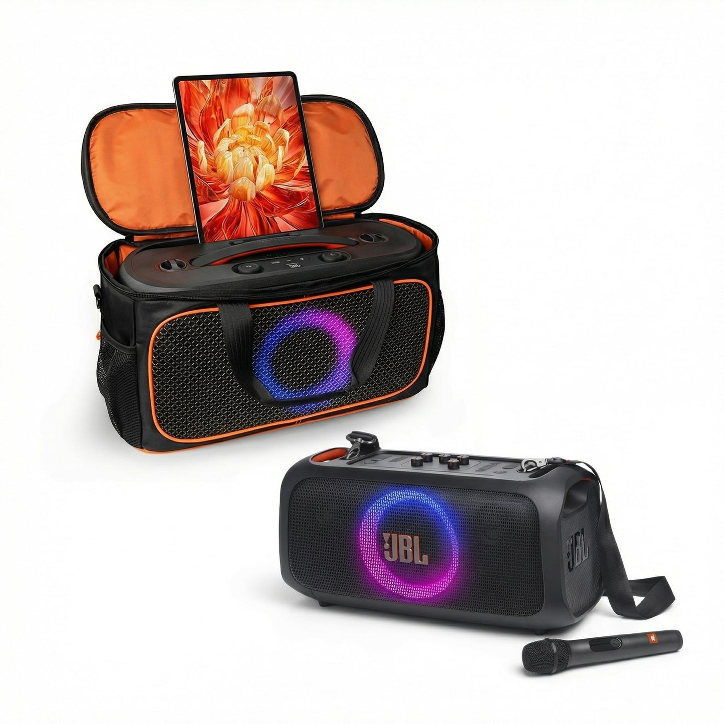 CltrCr Carrying Case Compatible with JBL PartyBox On The Go Speaker,Travel Storage Bag Fits for JBL PartyBox On-The-Go Essential Protable Party Speaker and Wireless Mic(Bag Only,No Shoulder Strap)