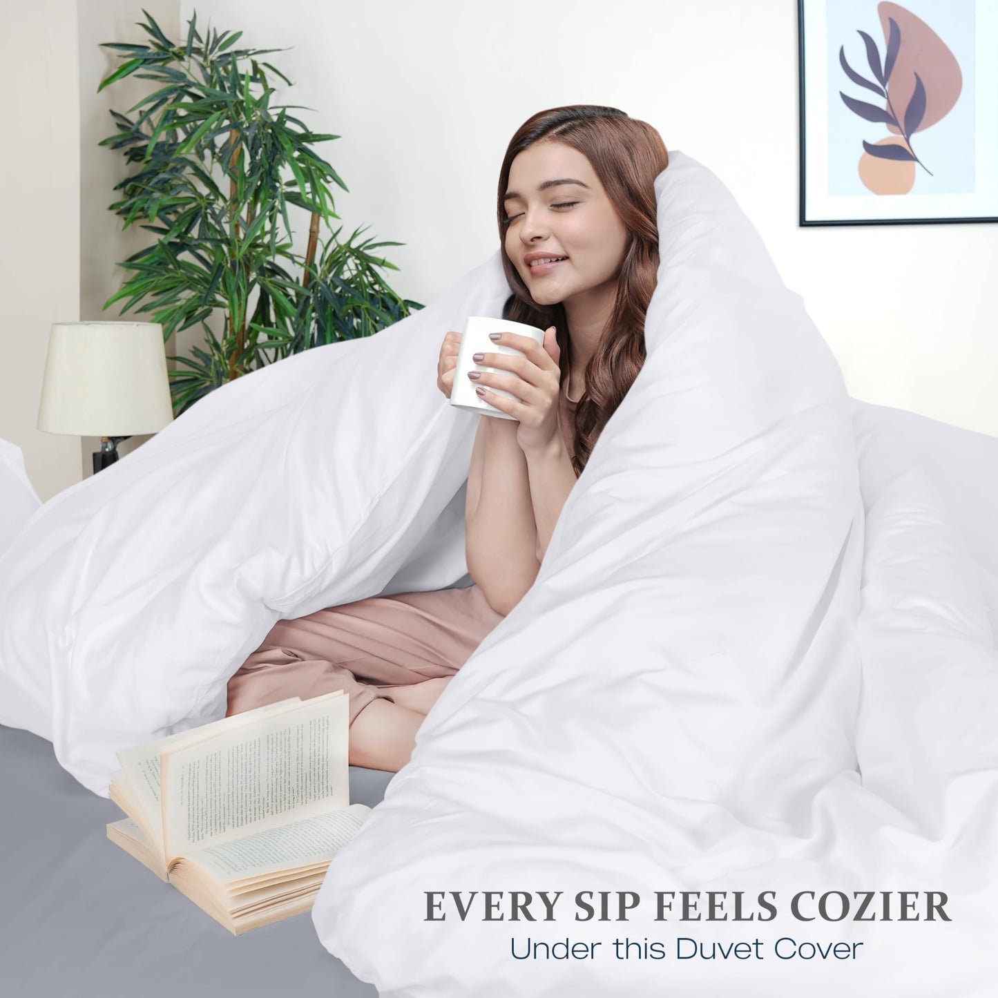 Utopia Bedding Duvet Cover Queen Size Set with Pillow Shams - Comforter Cover with Zipper Closure, 90X90 Inches & Pillow Shams 20X26 Inches (White) Comforter Not Included