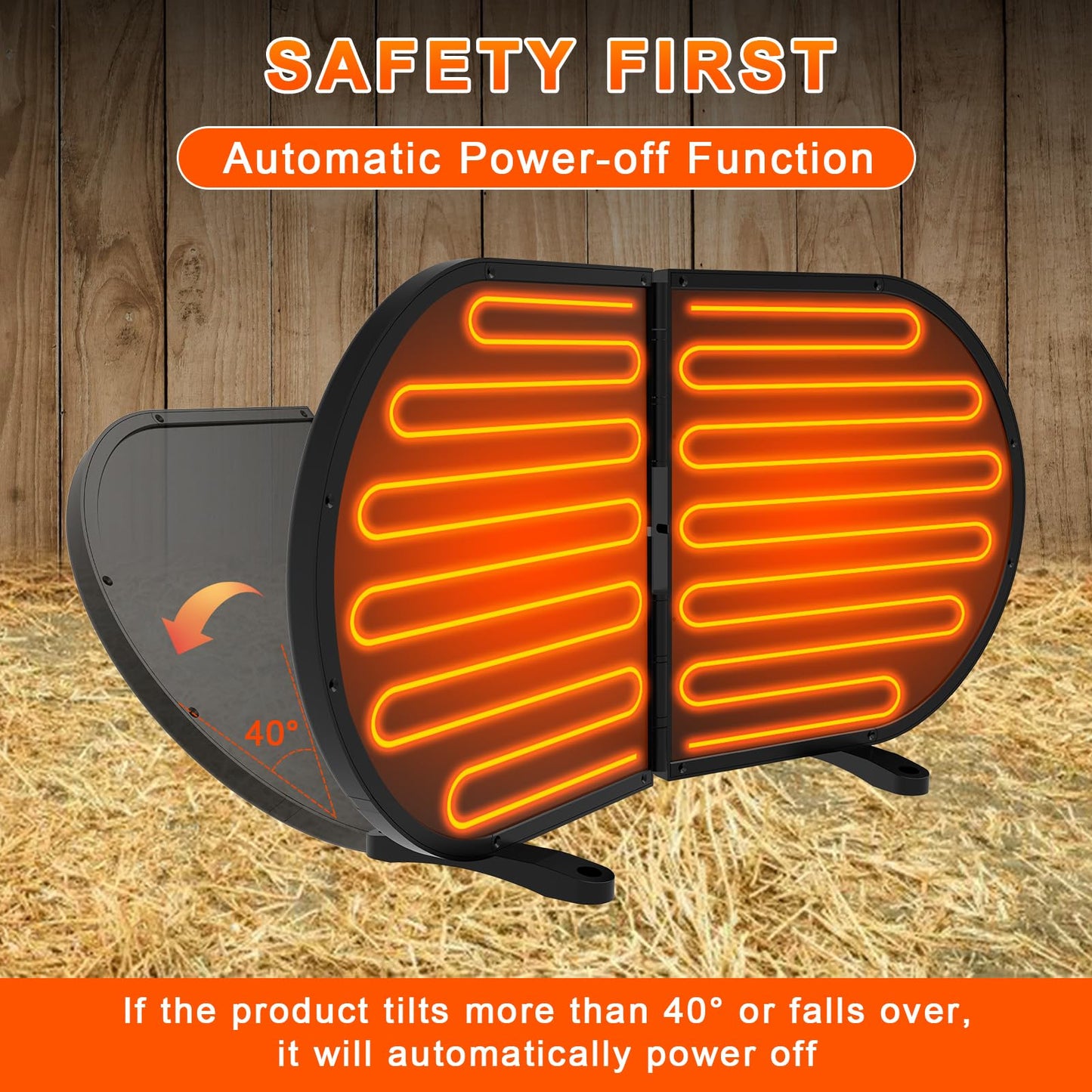 Alpcouts Chicken Coop Heater for Winter, Foldable Flat-Panel Radiant Heater for Chicken Coop with Timer & Temp Adjustable, Smart Large Chick Heaters with 2 Heating Plates for Chick Kitten Pet Animal.