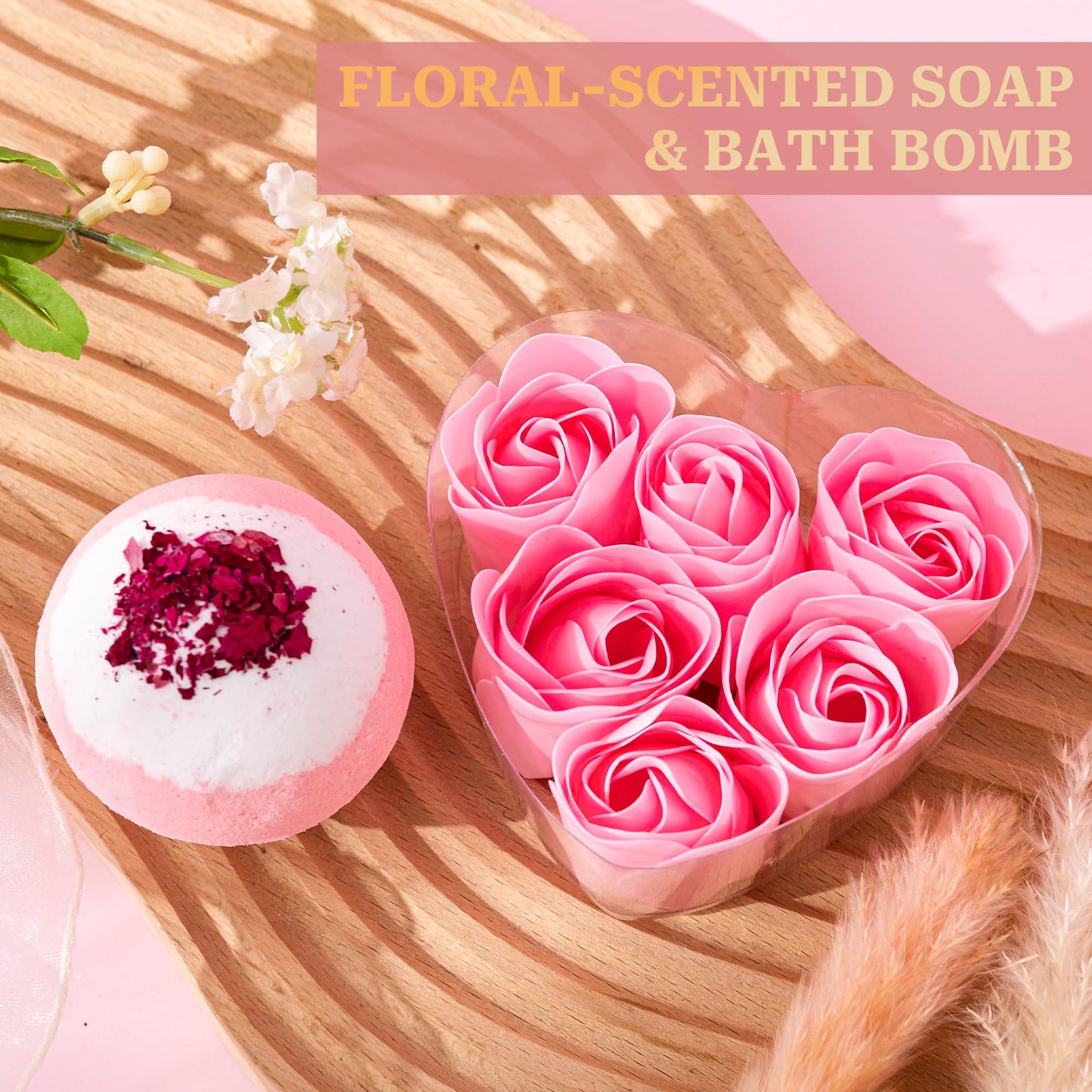Birthday Gifts Basket for Women,Unique Self Care Relaxation Spa Get Well Soon Gift Box for Her,Thinking of You Set Inspirational Package w/Luxury Blanket,Unique Idea for Mom Sister