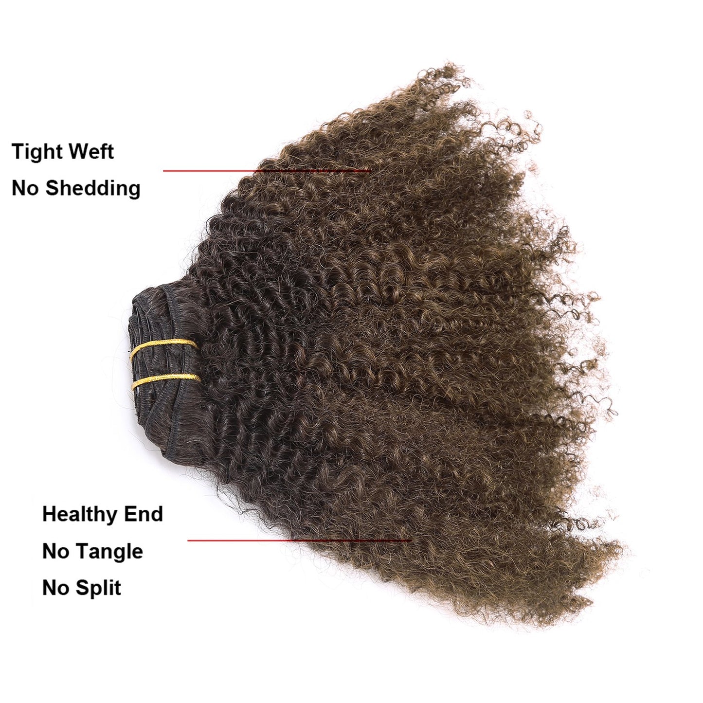 LacerHair Curly Clip in Remy Human Hair Extensions Afro Kinky Curly Clip ins 4B 4C 100% Natural Black Hair Extensions For Black Women with 17 Clips 120G Full Head10 inchT#1B/4 AC