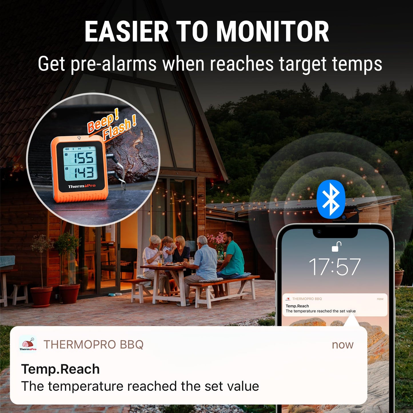 ThermoPro Wireless Meat Thermometer of 650FT, Bluetooth Meat Thermometer for Smoker Oven, Grill Thermometer with Dual Probes, Smart Rechargeable BBQ Thermometer for Cooking Turkey Fish Beef