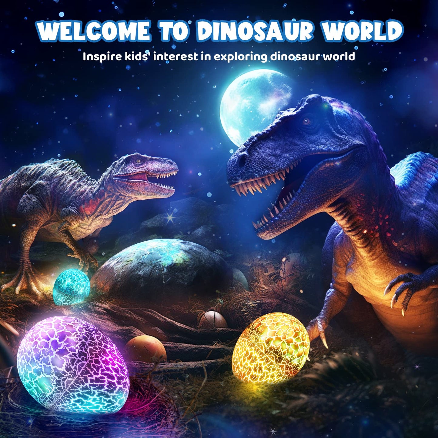 Dinosaur Egg Projector Night Light for Kids,Dinosaur Toys Sensory Toys for Autism,Birthday Gifts for Boys for 2 3 4 5 6 7 8+,Teens Adults Easter Gifts for Kids
