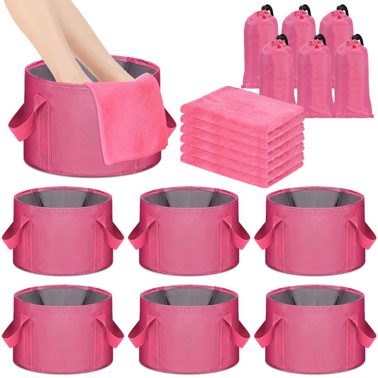 12 Pcs Foldable Foot Soaking Tub Towels Kit Portable 15L Footbath Tub Foldable Foot BasinBath FootTub for Soaking Feet with Towel and Storage Bag Soak Spa Bucket for Travel Camping