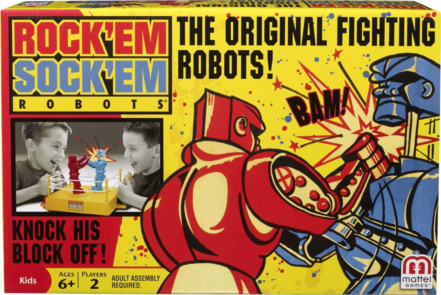 Mattel Games Rock 'Em Sock Em Robots: you control the battle of the robots in a boxing ring