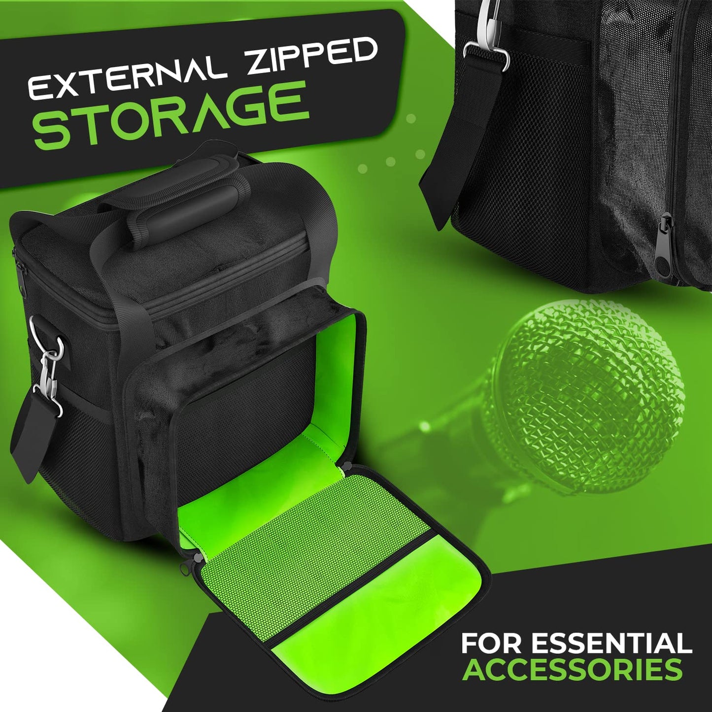 GEARit Padded Softcase for 8 Microphones and Accessories (mics not Included)