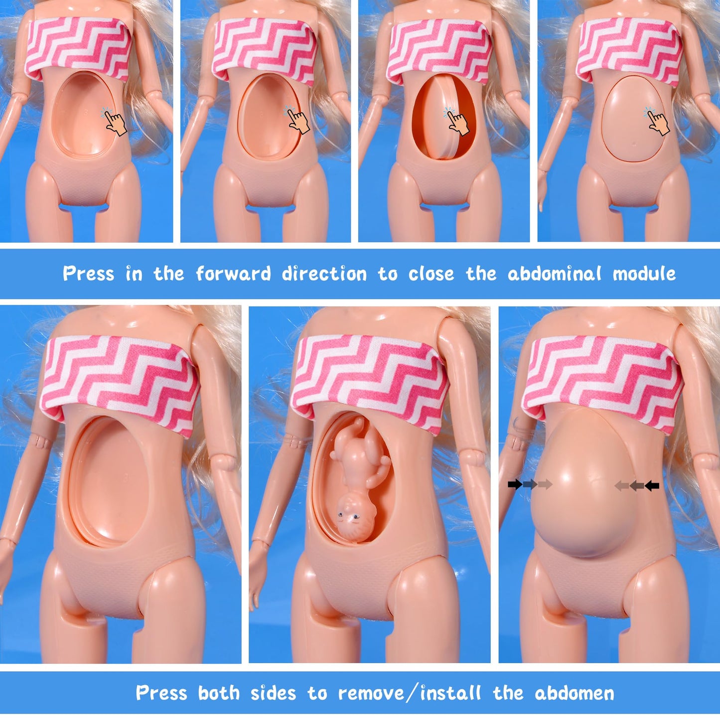 Family Dollhouse Dolls Playset - 6 People, Pets & Accessories for 3-12 Years Old | Toddler Gift with Pregnant Mom, Dad, 3 Kids, Dogs, and Interactive Play