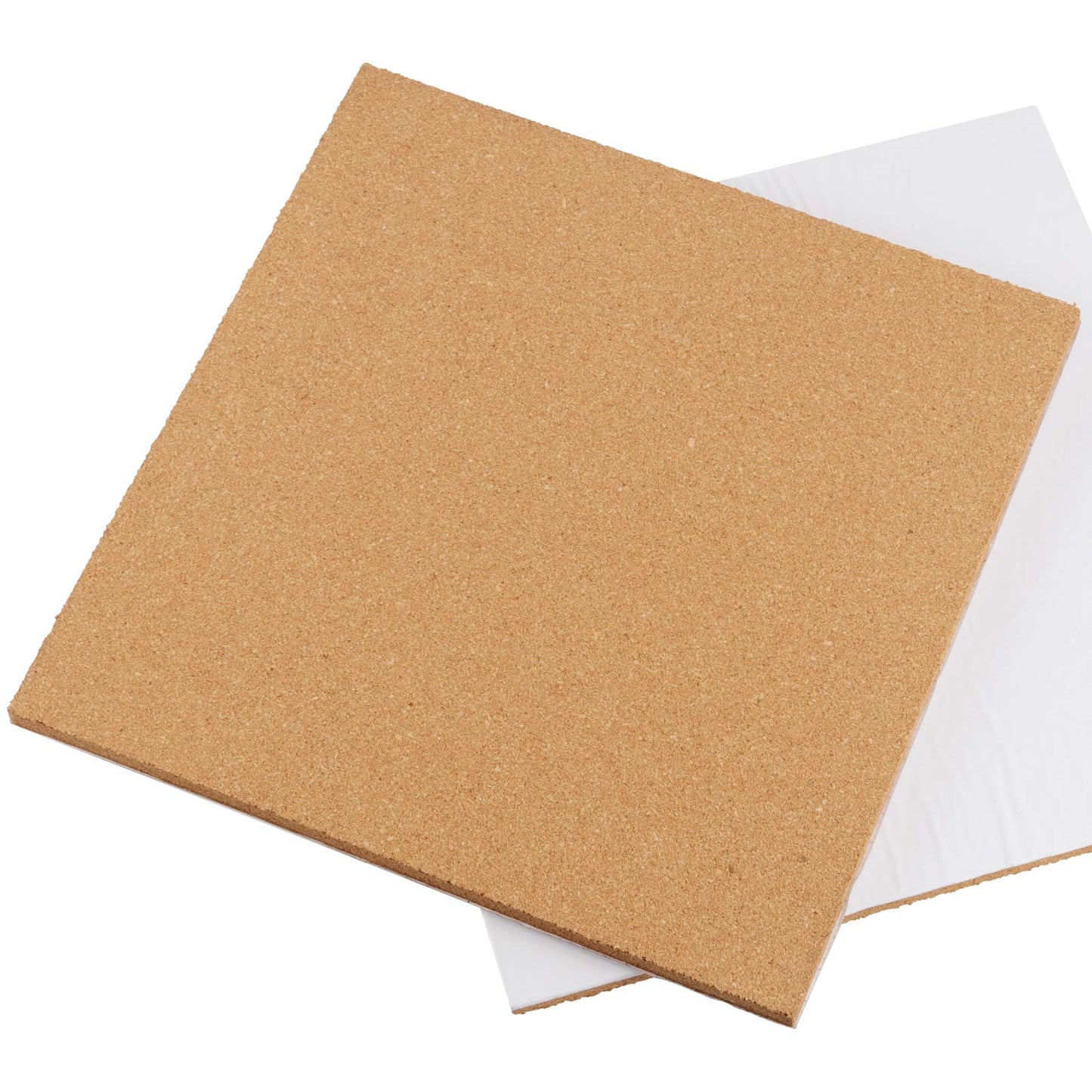 ZEONHAK 10 Pack Cork Bulletin Board 12"x12", 1/2" Thick Self-Adhesive Cork Board Tiles with 50 PCS Pushpins, Frameless Cork Tiles for Wall Decor, DIY, Office, Home