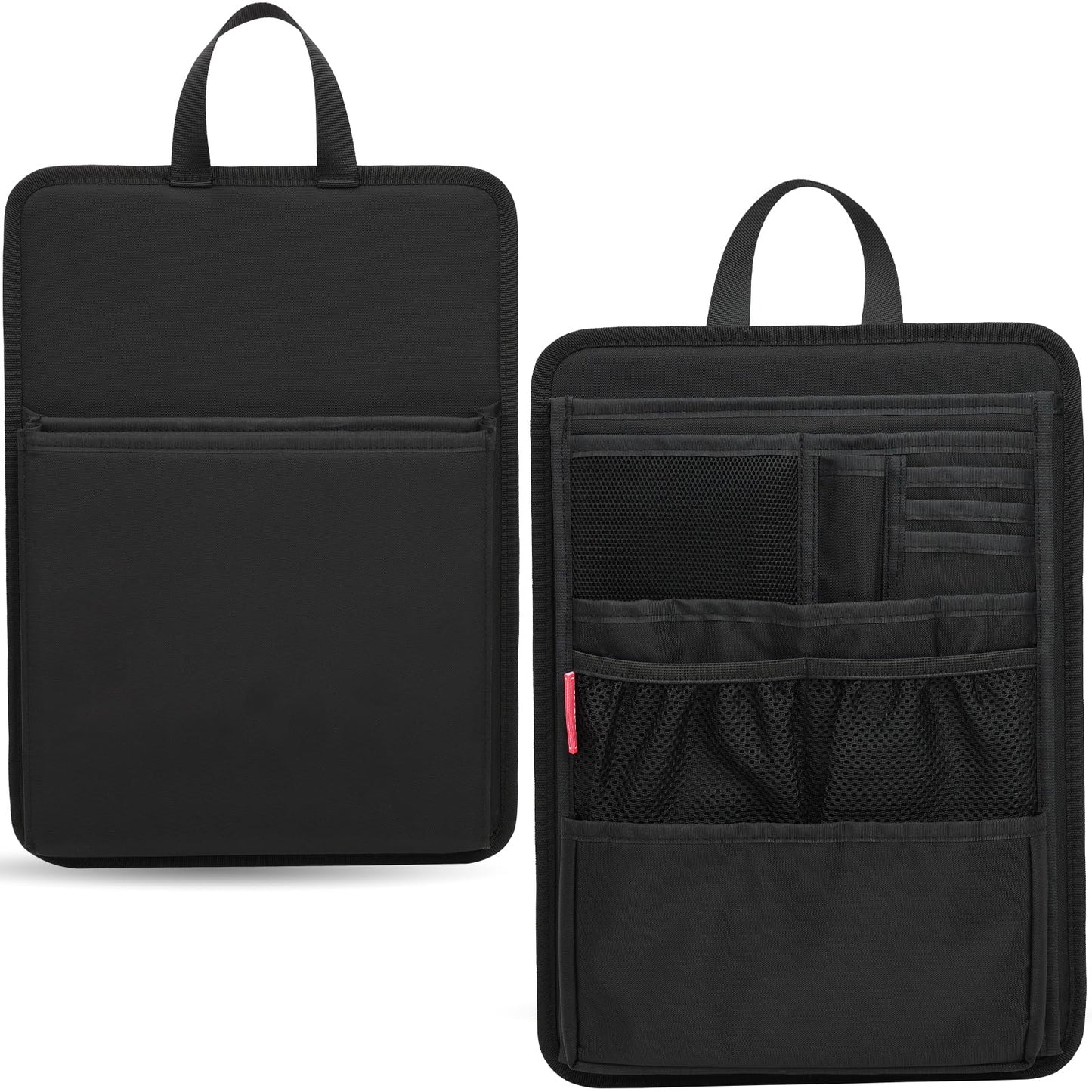 Slim Rugged Backpack Organizer Insert for Business Casual Men Women -13 Pockets,Padded Nylon,Max 14'' laptop-Black