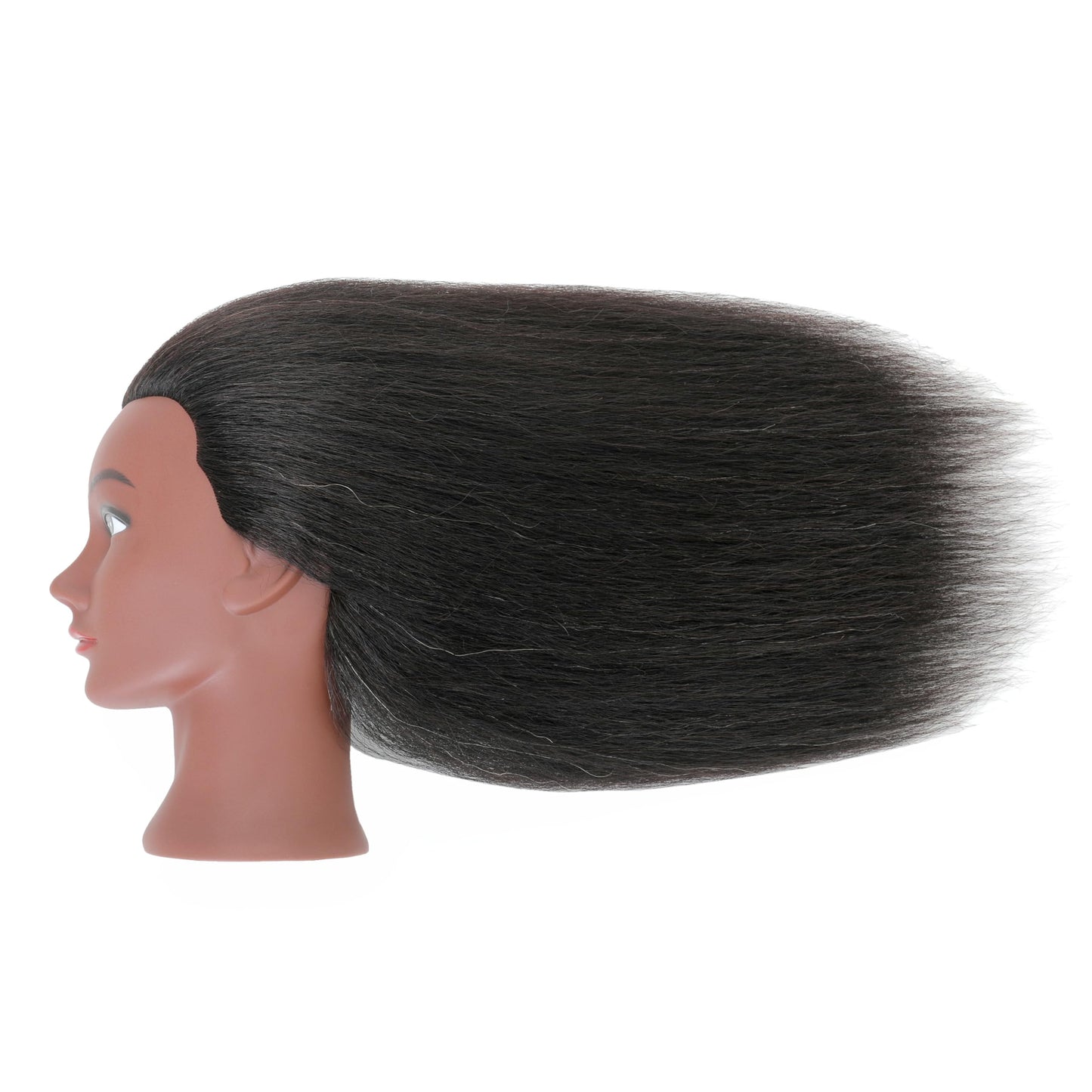 FUTAI Real 100% Human Hair Mannequin Head with Tripod Stand for Hairdresser Practice Manikin Cosmetology Doll Training Head Braiding Styling Curling Cutting Updos Display