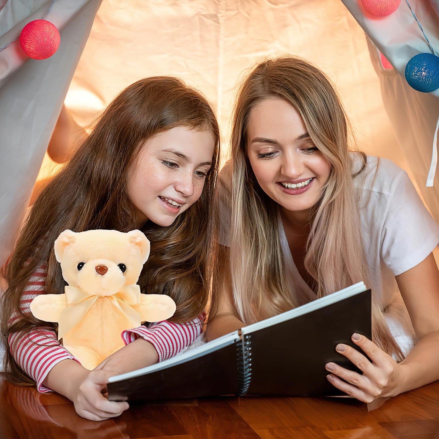 16Pcs Small Teddy Bear, 12 Inch Stuffed Bear Plush Toy Soft Stuffed Animal Bears Cute Plush Stuffed Teddy Bear with Bow Tie for Valentines Birthday Gift Baby Shower Party Supplies (10 Colors)