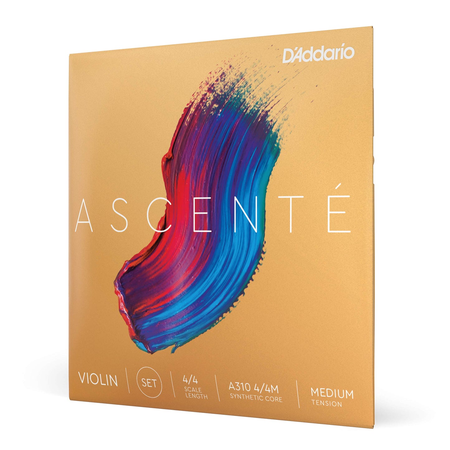 D'Addario A310 4/4M Ascente Violin String Set, 4/4 Scale, Medium Tension