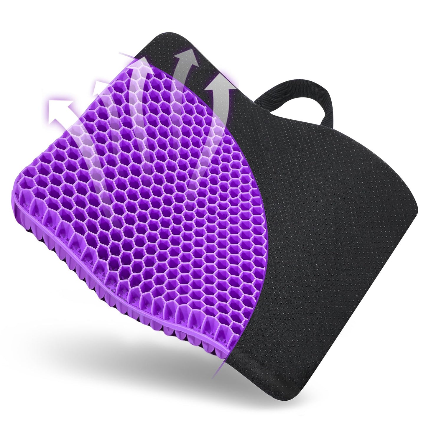 Gel Seat Cushions for Long Sitting,Double Thick Cooling Seat Pads for Buttocks Support Pressure Cushion with Non-Slip Cover, Chair Pads for Car Seat Driver, Office Desk,Wheelchair