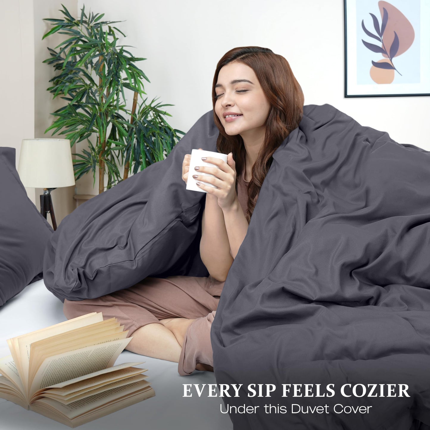 Utopia Bedding Duvet Cover King Size Set with Pillow Shams - Comforter Cover with Zipper Closure, 104X90 Inches & Pillow Shams 20X36 Inches (Grey) Comforter Not Included