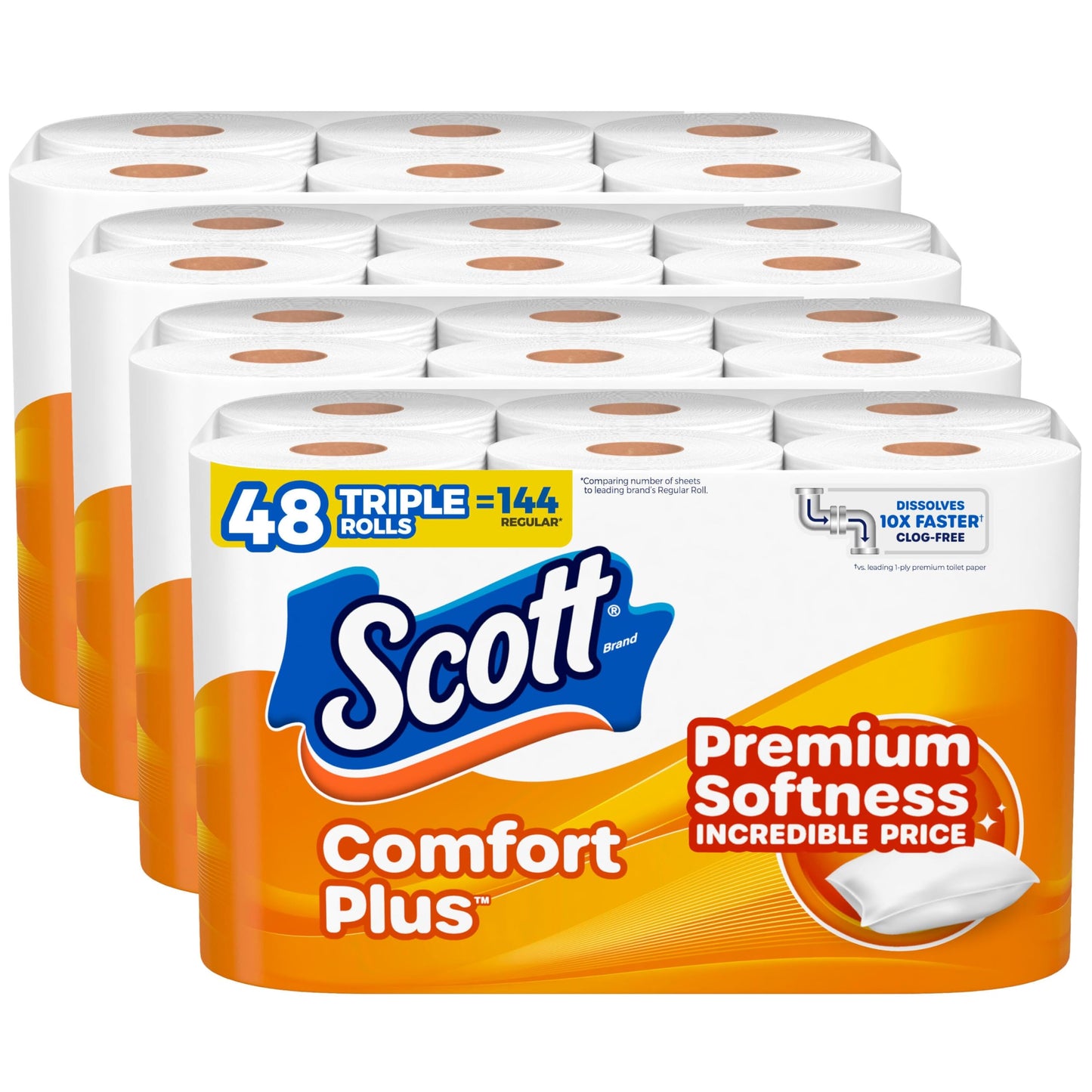 SCOTT CMFRT+ DBL RL Bath Tissue E-COMM 48 PK 231 FSC Mix SGSCH COC 005460