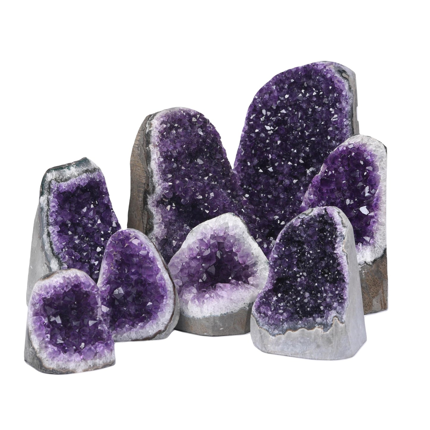 Premium Amethyst Geode Stone Cluster [3 to 3.5 lb.] - Each Piece is Unique & Natural - Real Raw Healing Crystal Rock from Uruguay - Deep Purple Decoration - FREE Selenite Wand