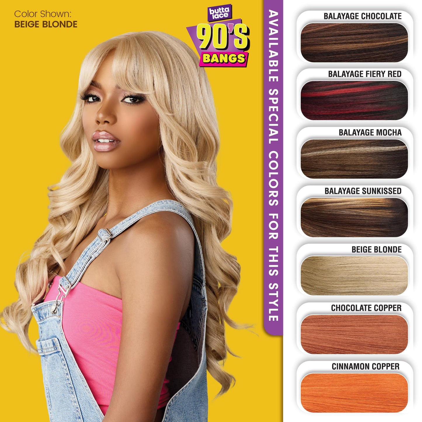 Sensationnel Butta 90sbangs lace wigs - butta lace 90s bangs unit 909 glueless wide deep part synthetic preplucked hairline HD lace - Butta 90s bangs unit 909 (1 JETBLACK)
