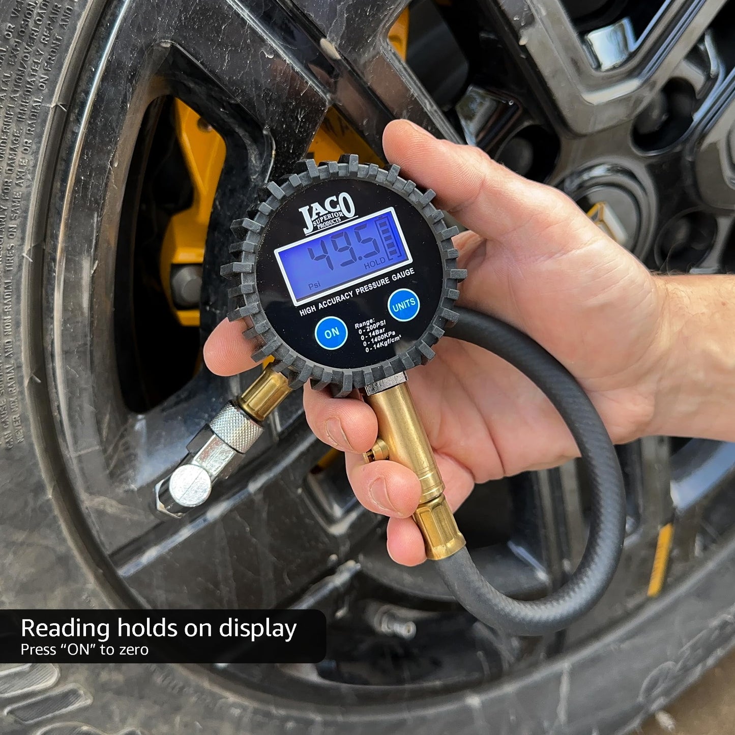 JACO ElitePro Digital Tire Pressure Gauge - Professional Accuracy - 200 PSI