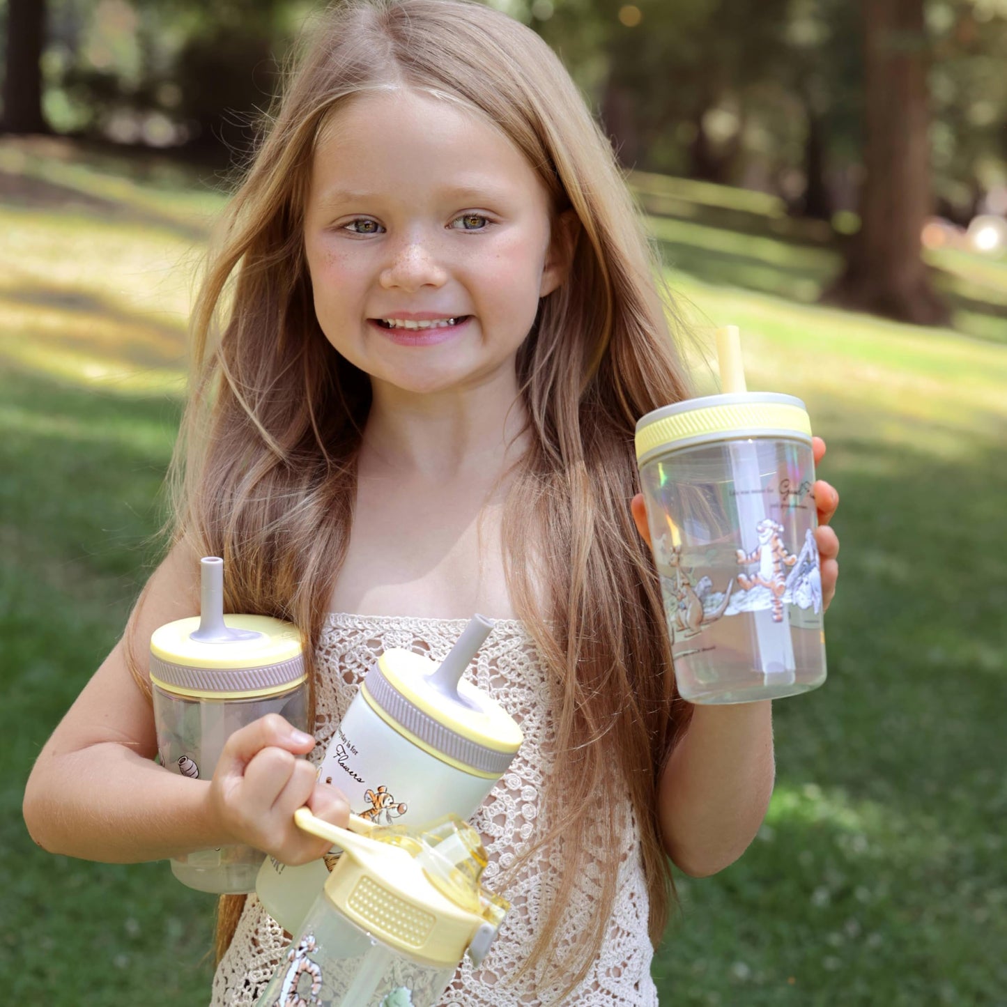 Zak Designs Disney Winnie The Pooh Kelso Toddler Tumblers for Travel or at Home, 15oz 2-Pack Durable Plastic Sippy Cups with Leak-Proof Design is Perfect for Kids (Winnie The Pooh & Friends)