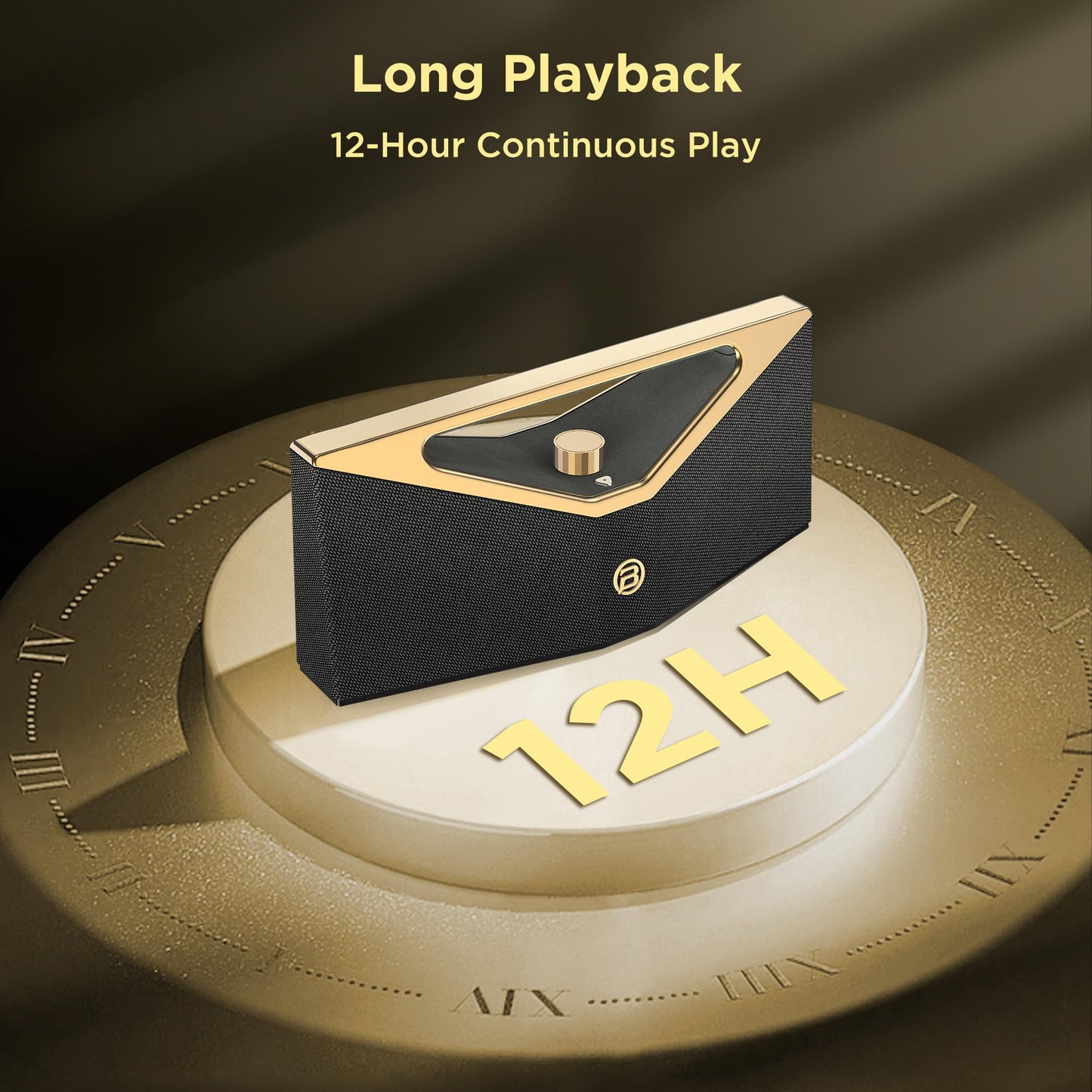 BUGANI Bluetooth Speaker Loud 160W,Waterproof Large Bluetooth Speaker Subwoofer Hi-Res Audio, 1-6H Playtime Party Outdoor Speakers for Camping, Beach, Golden