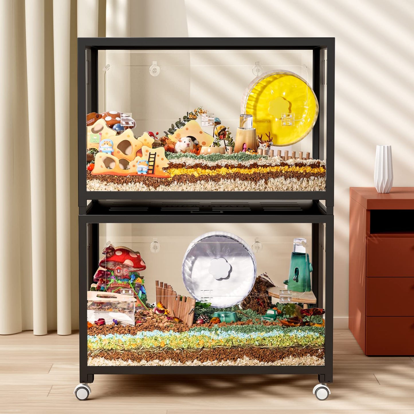 BUCATSTATE Cage 2.0 Universal Wheel & Stacking Accessories, Cage 2.0 Accessories That Support Moving and Stacking (Cage 2.0, Black)