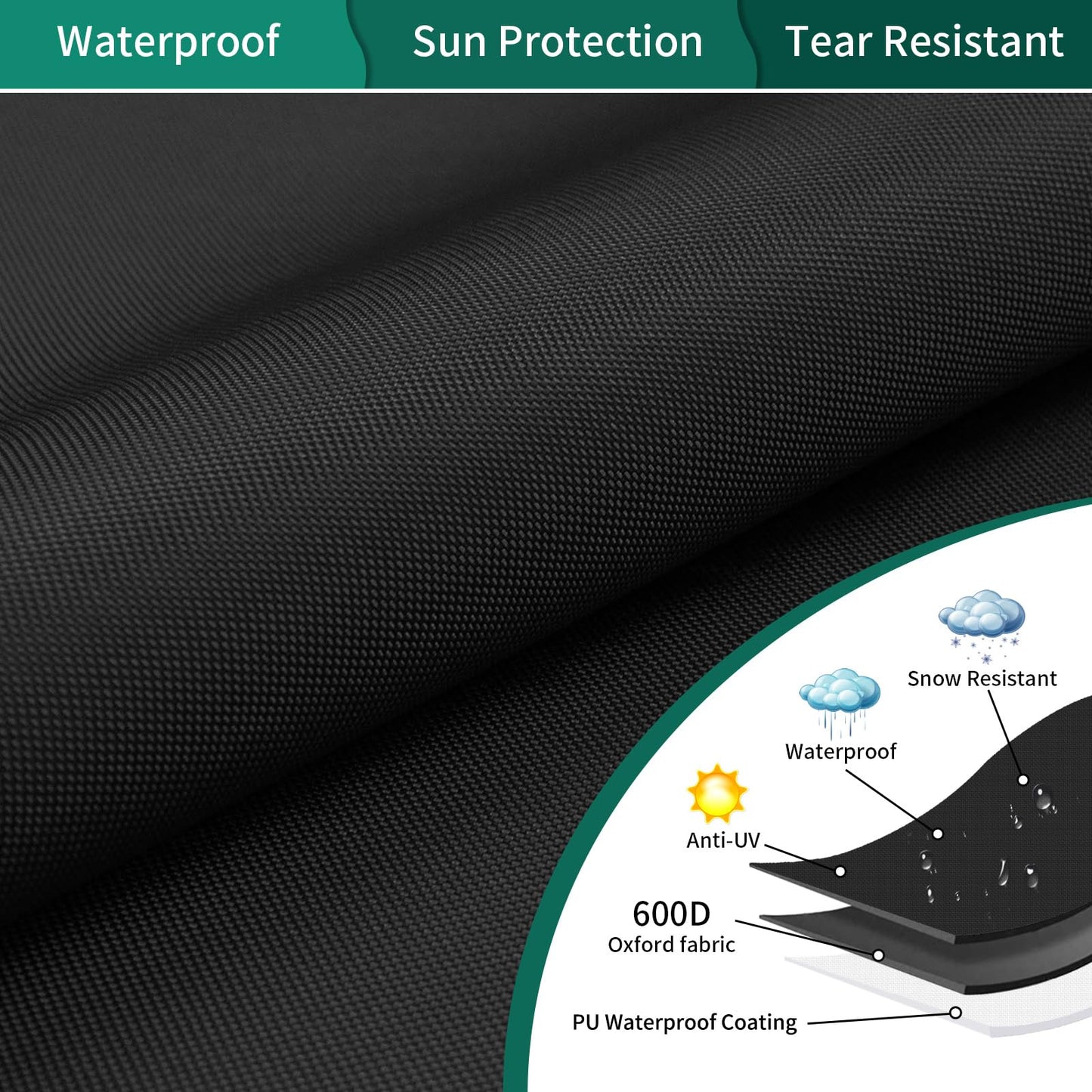 AKEfit Patio Chair Covers for Outdoor Furniture Waterproof 1 Pack,Heavy Duty Waterproof Outdoor Chair Covers for All-Weather Protection Lawn Lounge Deep Seat,Black-32Wx37Dx36H inches