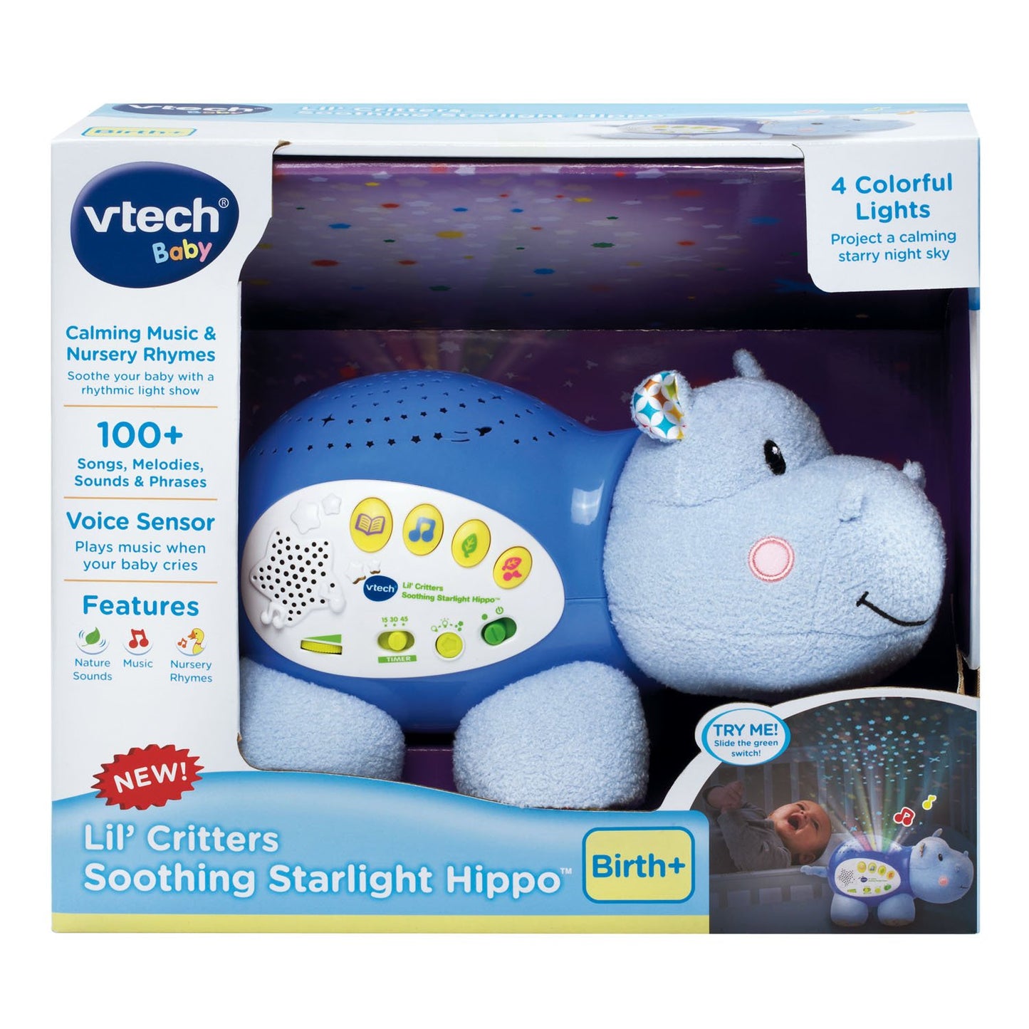 VTech Lil' Critters Soothing Starlight Hippo (English Version)