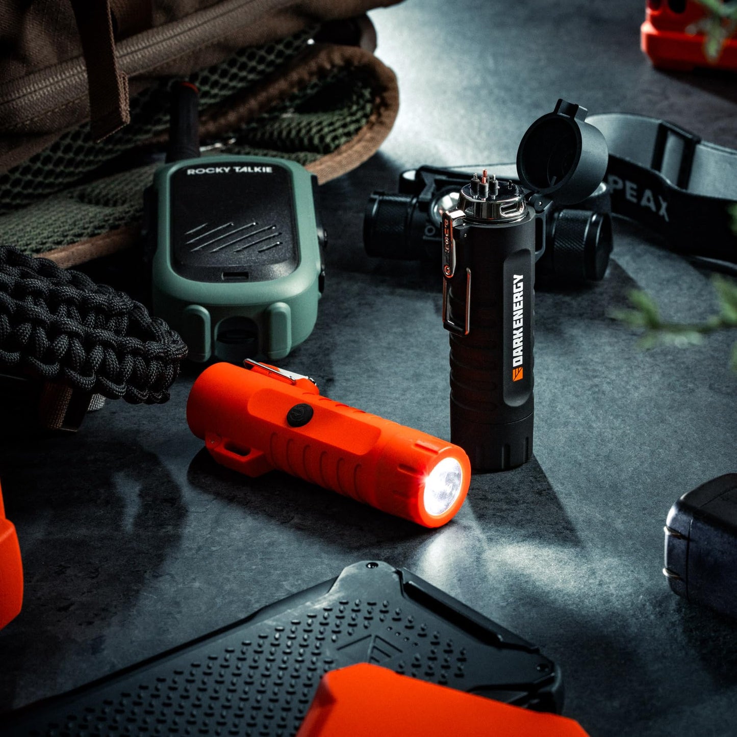 Dark Energy Plasma Lighter - Rechargeable Mini Flashlight - Camping Essentials (Orange)