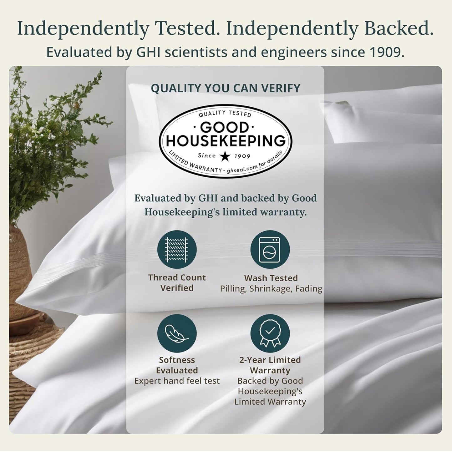California Design Den Twin Sheets Set - Soft 100% Organic Cotton Sheets with Deep Pockets, Crisp Percale, Breathable and Durable Bedding Set - White