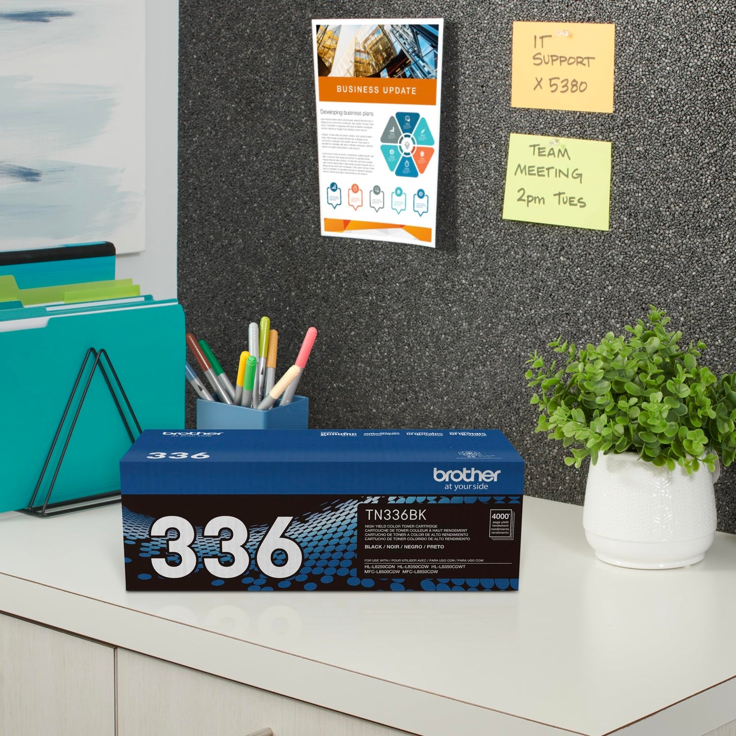 Brother Genuine TN336BK High-Yield Black Toner Cartridge, higher yield for value, Compatible: MFC-L8600CDW, MFC- L8850CDW, HL-L8350CDW, MFC- L8600CDW, HL-L8350CDWT