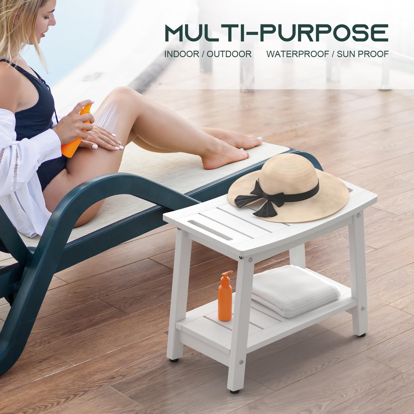 BEKVEM HDPE Stool White Large, BBS04L62