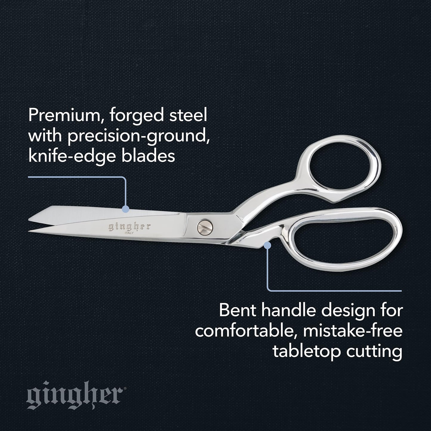 Fiskars G-8Z Gingher 8-Inch Micro-Serrated Edge Knife Edge Dressmaker's Shears