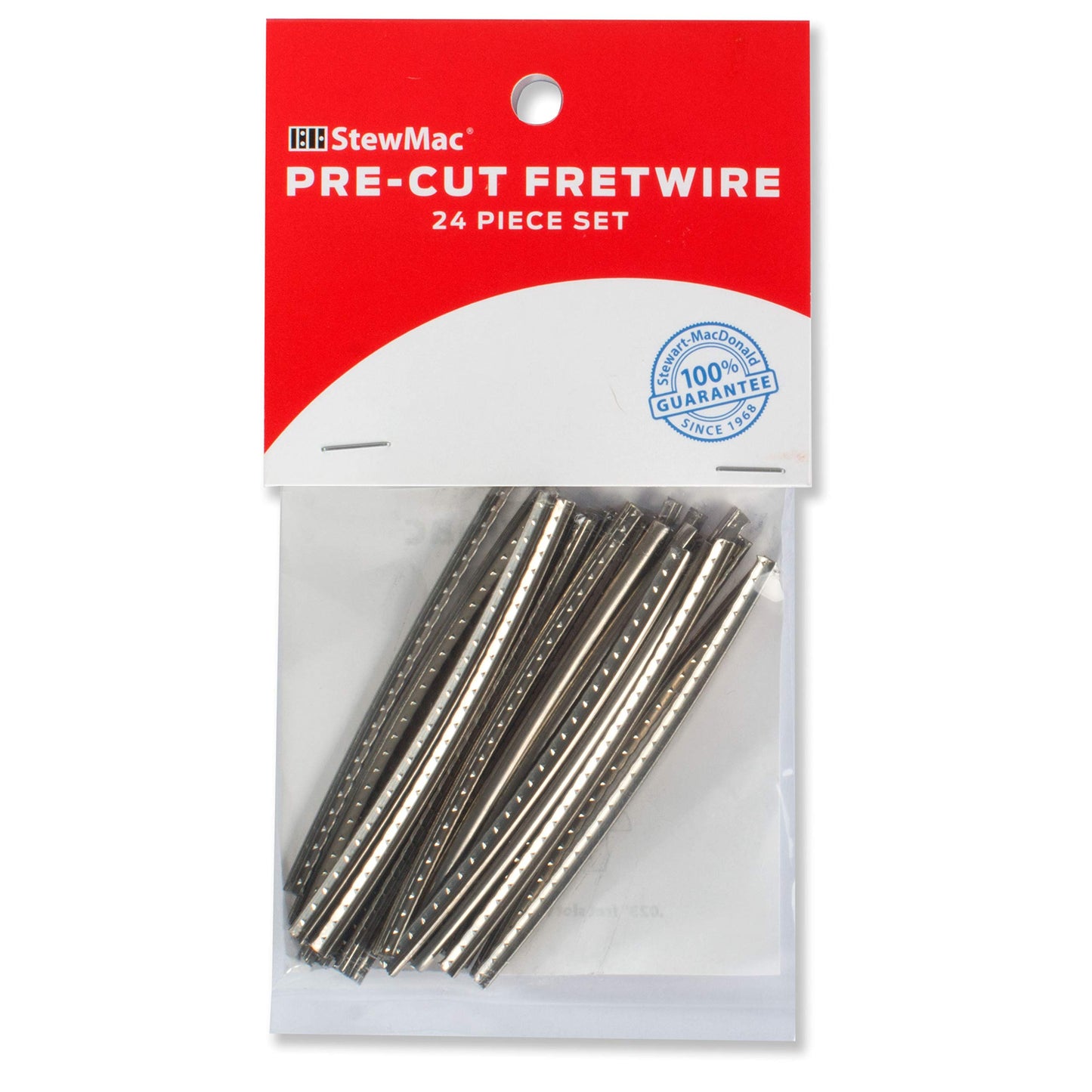 StewMac Pre-Cut and Pre-Radiused Fretwire Set, Wide/Highest, 16" Radius, 24-pieces