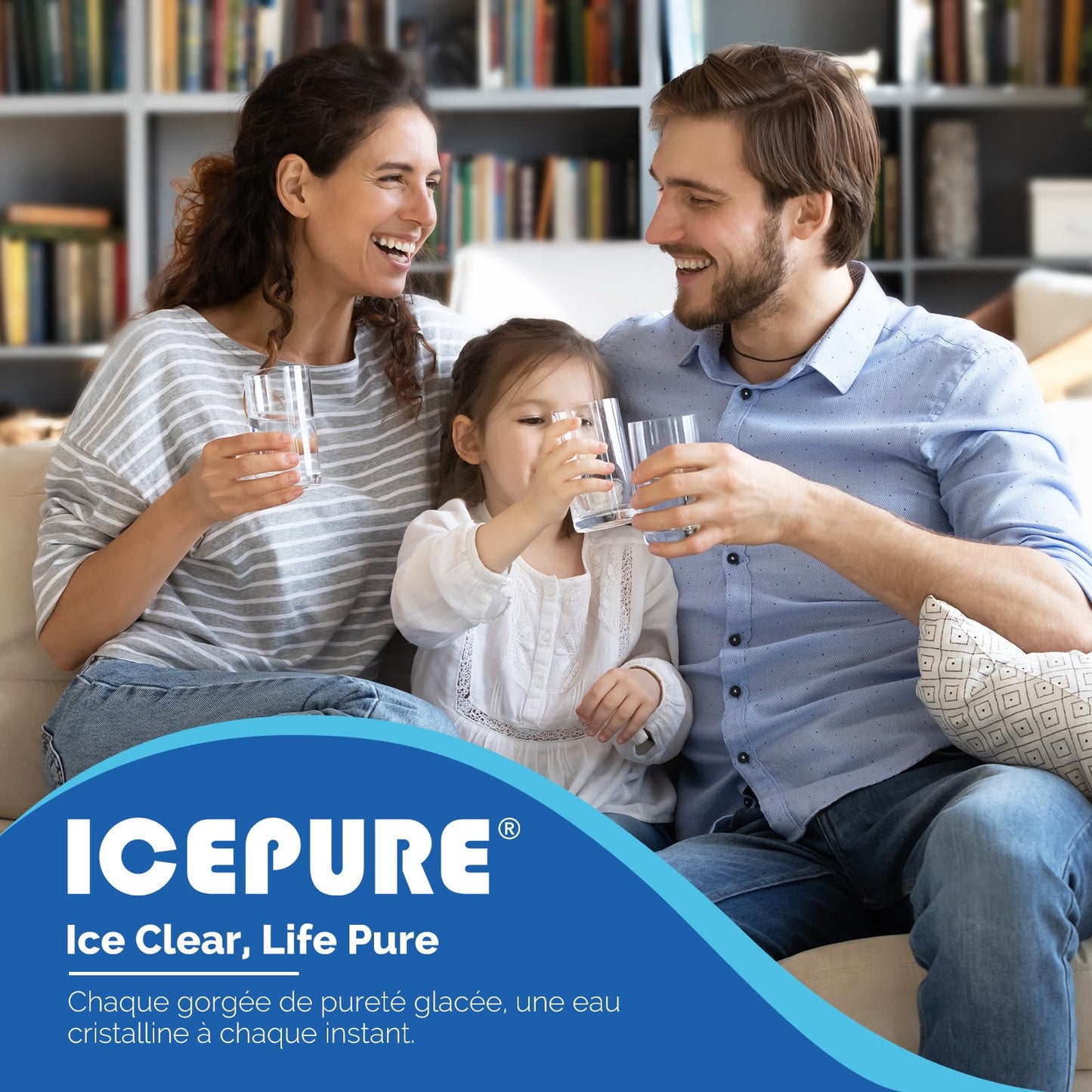 ICEPURE DA29-00020B Replacement for Samsung Water Filter HAF-CIN/EXP HAF-CIN DA29-00020B-1 RF263BEAESR RS25J500DSR RF263TEAESG RF28HMEDBSR RWF0700A HDX FMS-2 DA97-08006A-1 RF28HFEDBSR RF4287HARS 3PACK