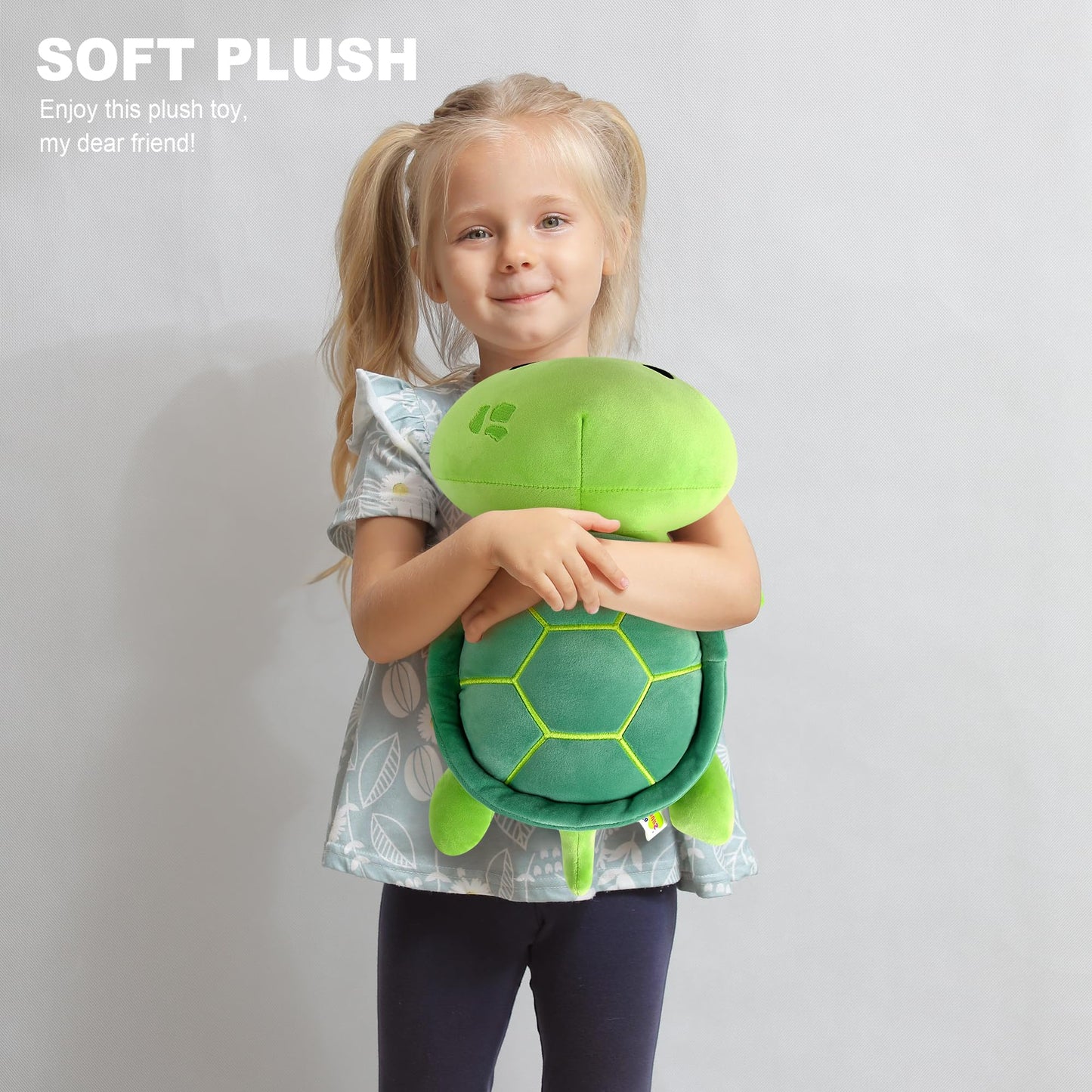 Onsoyours Cute Turtle Plush, Soft Stuffed Animal Salamander Plush Pillow, Tortoise Kawaii Plushie Toy for Kids (Turtle, 13")
