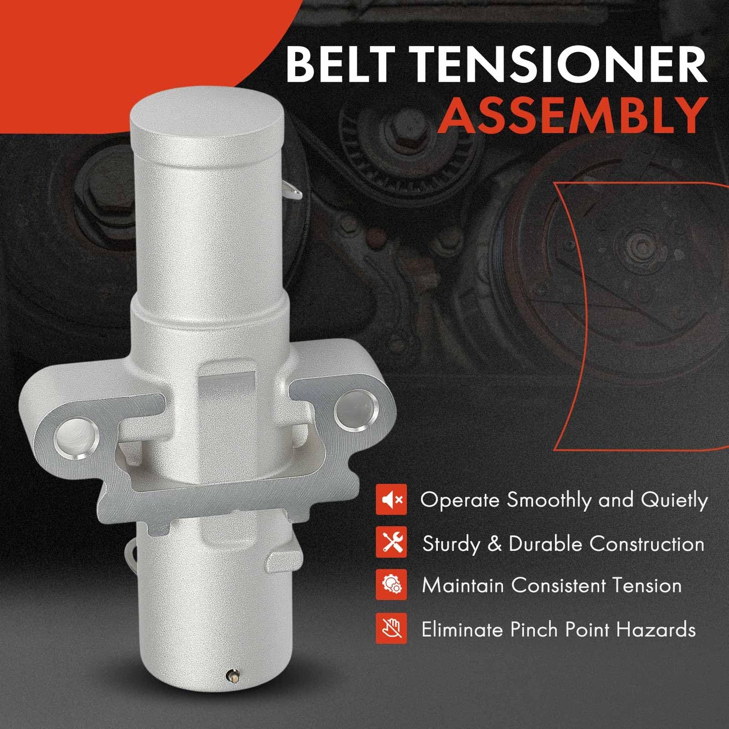 A-Premium Timing Belt Tensioner Assembly Compatible with Honda Accord 2003-2017, Pilot 2005-2022, Odyssey 2005-2024, Ridgeline, Crosstour, Passport & Acura MDX, RDX, TLX, TSX, TL, RLX, RL & Saturn Vue